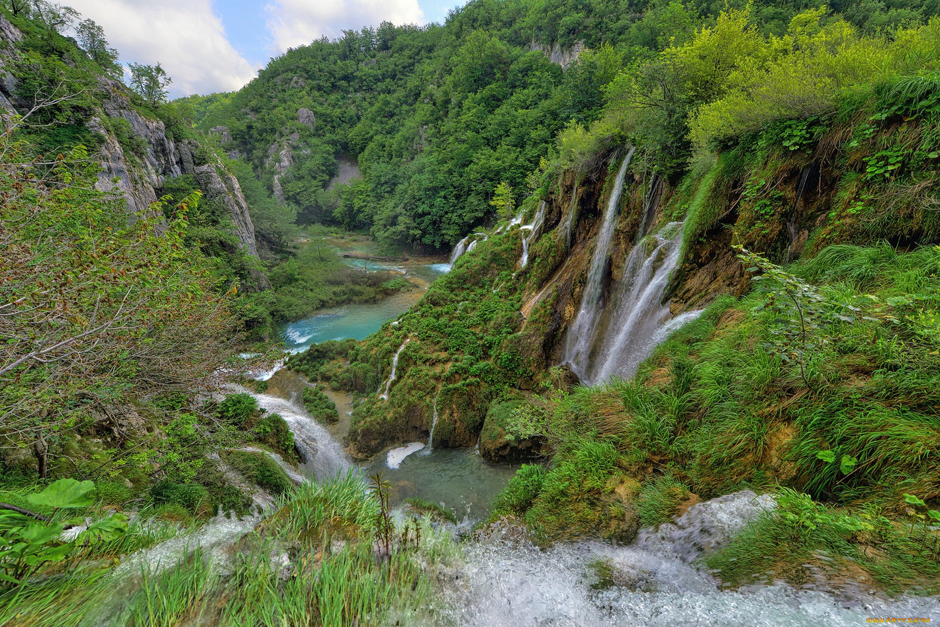 природа, водопады, простор