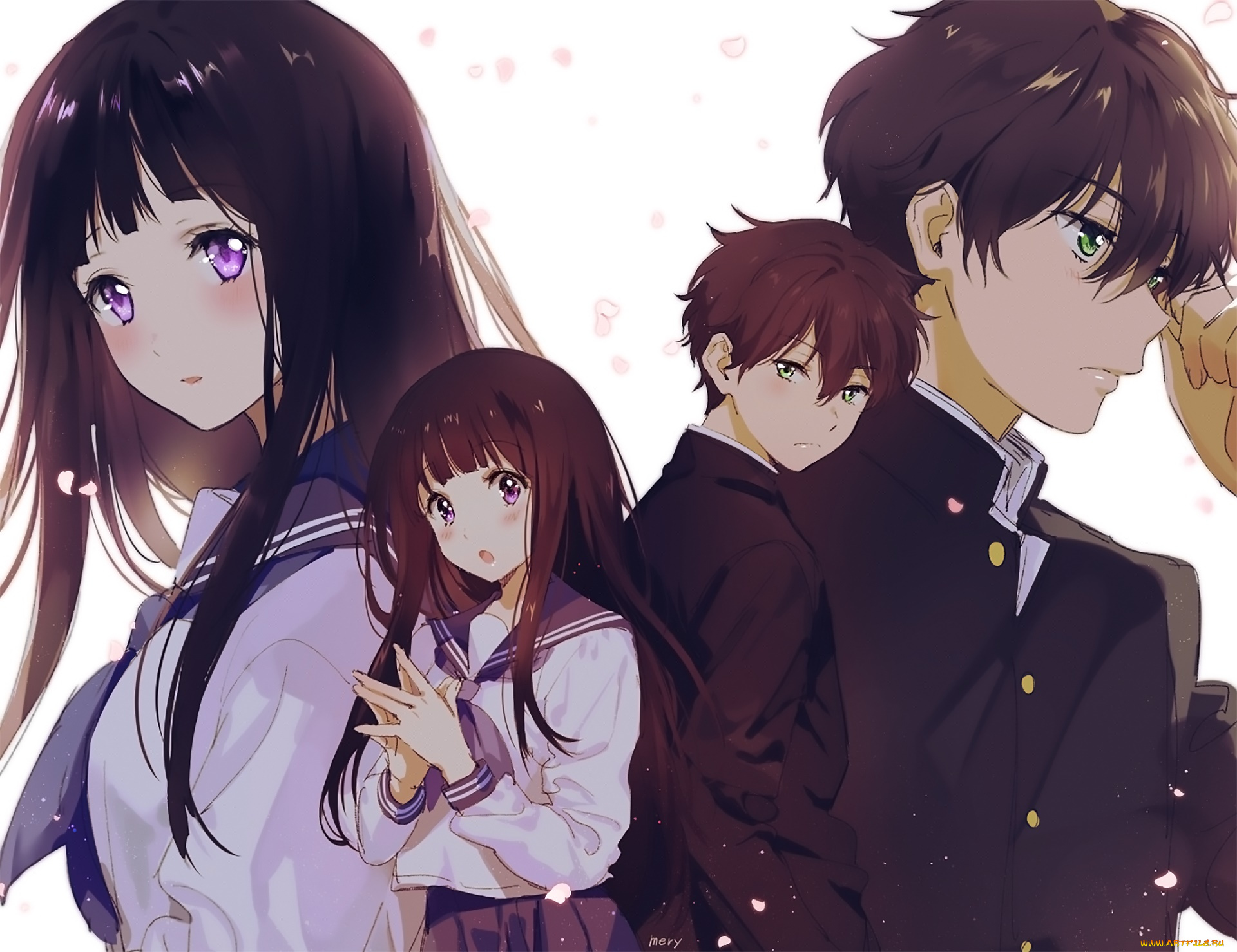 аниме, hyouka, персонажи