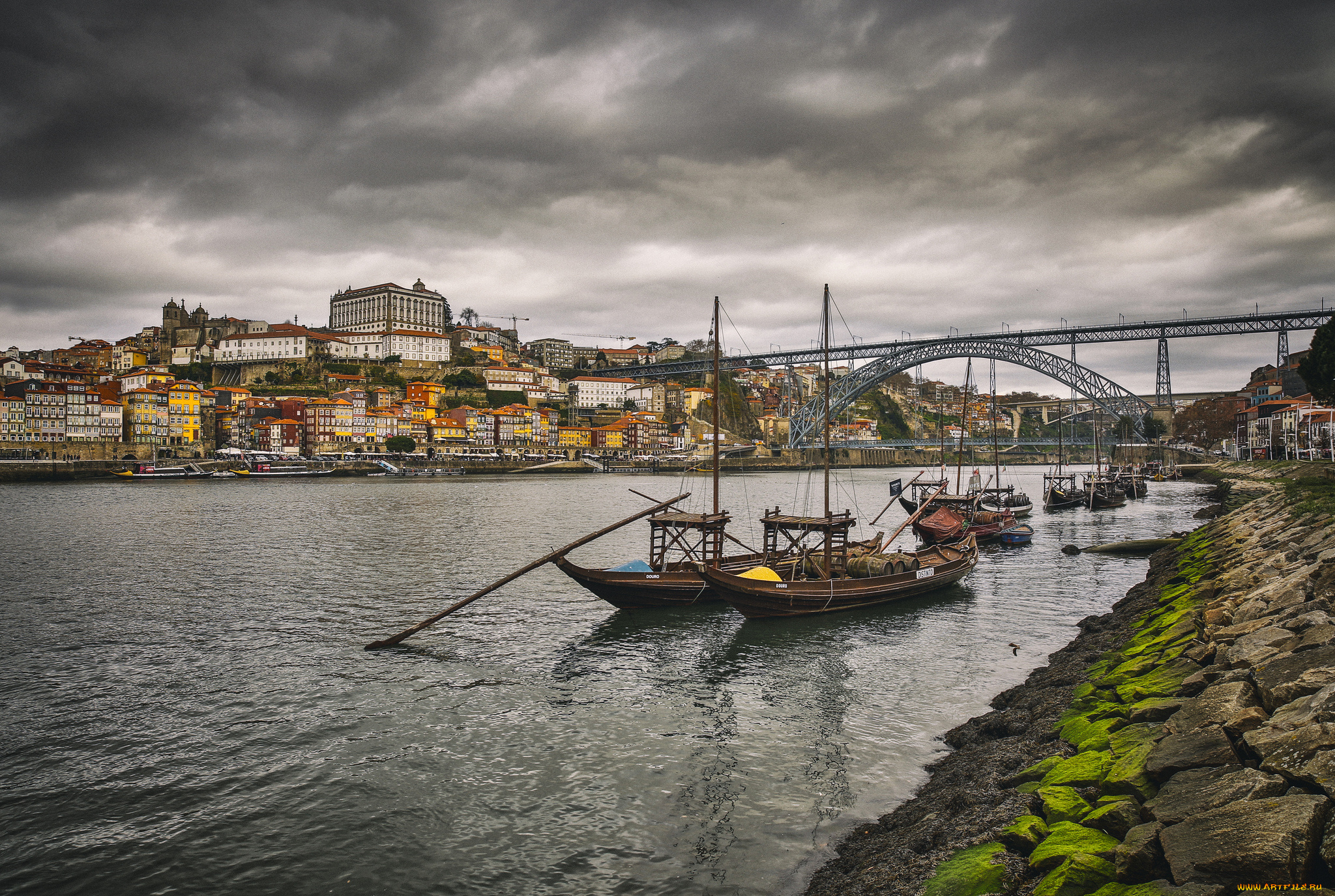 корабли, порты, , , причалы, город, река