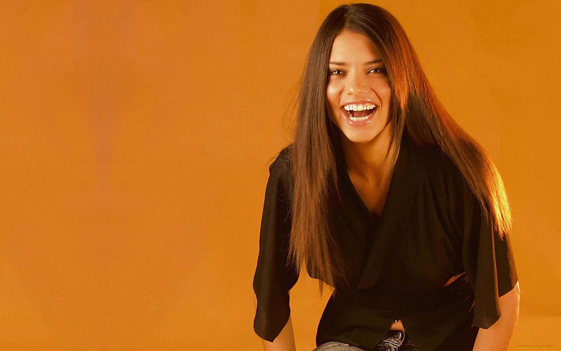 девушки, adriana, lima, блузка, смех, модель