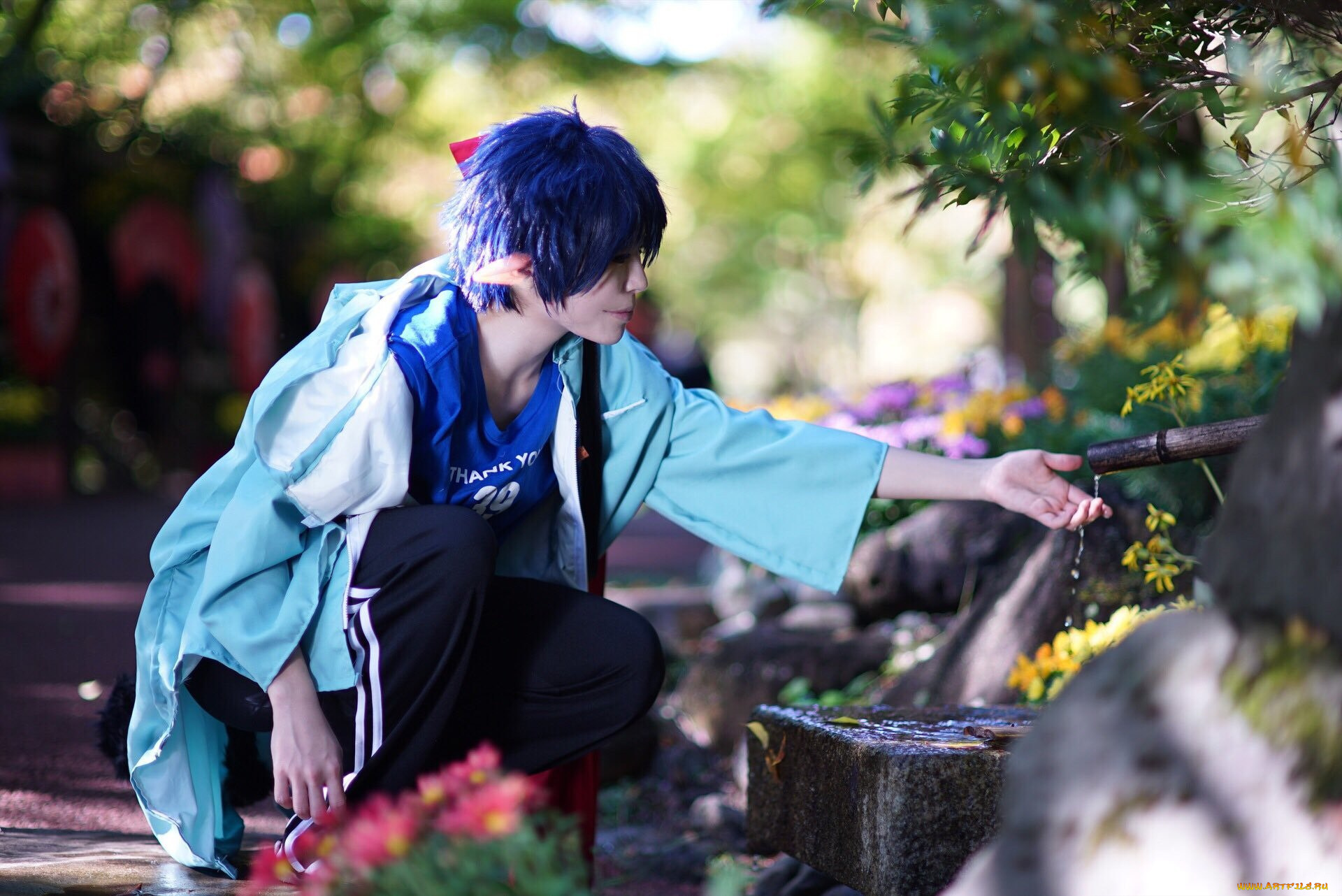 разное, cosplay, , косплей, уши, парень, вода, костюм