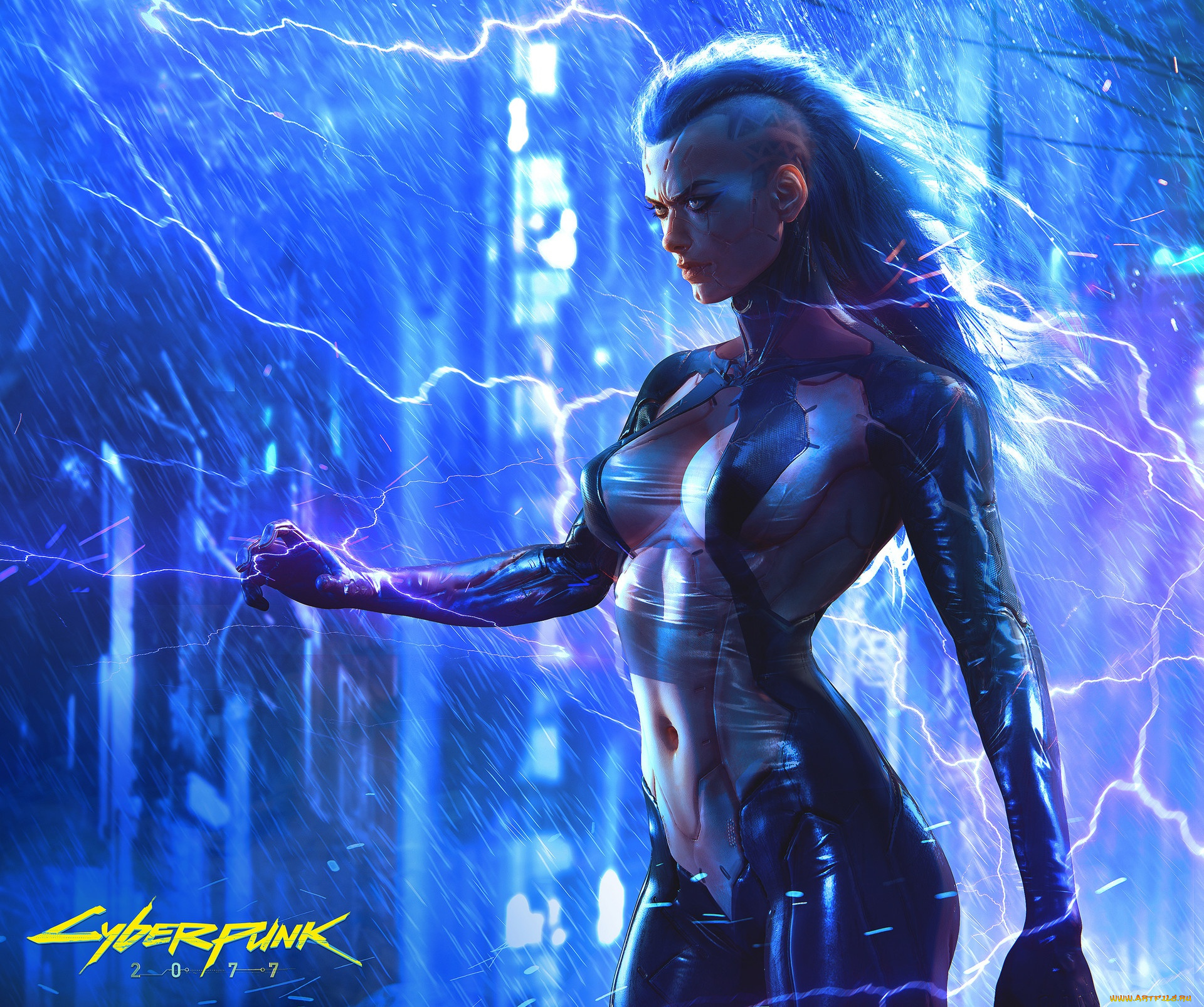 фэнтези, роботы, , киборги, , механизмы, девушка, игра, арт, киборг, cyberpunk, 2077