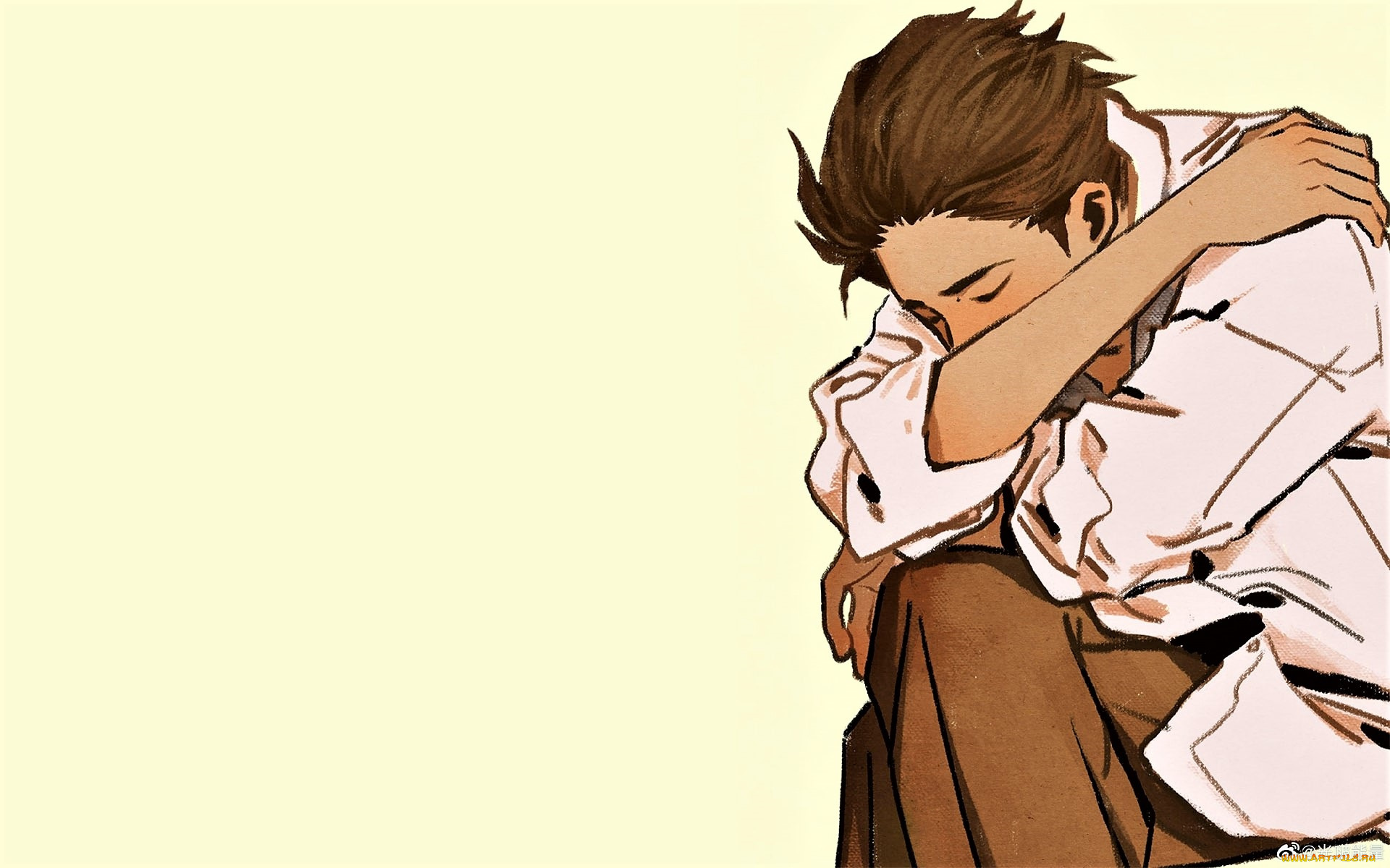 рисованное, люди, ван, ибо, поза