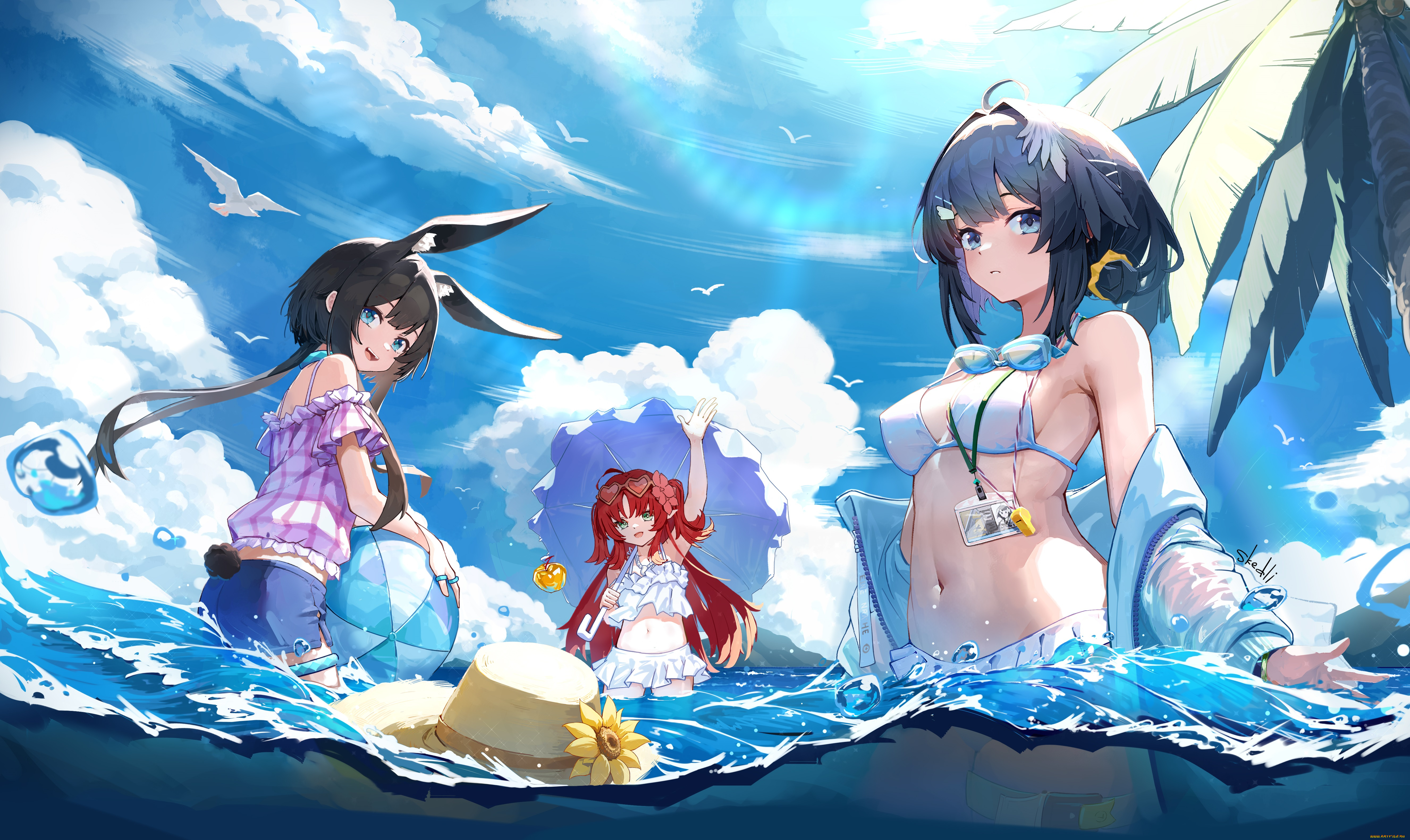 аниме, arknights, amiya, myrtle, tagme, skedli