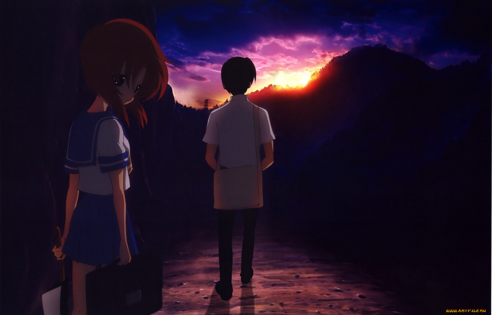 аниме, higurashi, no, naku, koro, ni, ryuuguu, rena, maebara, keiichi