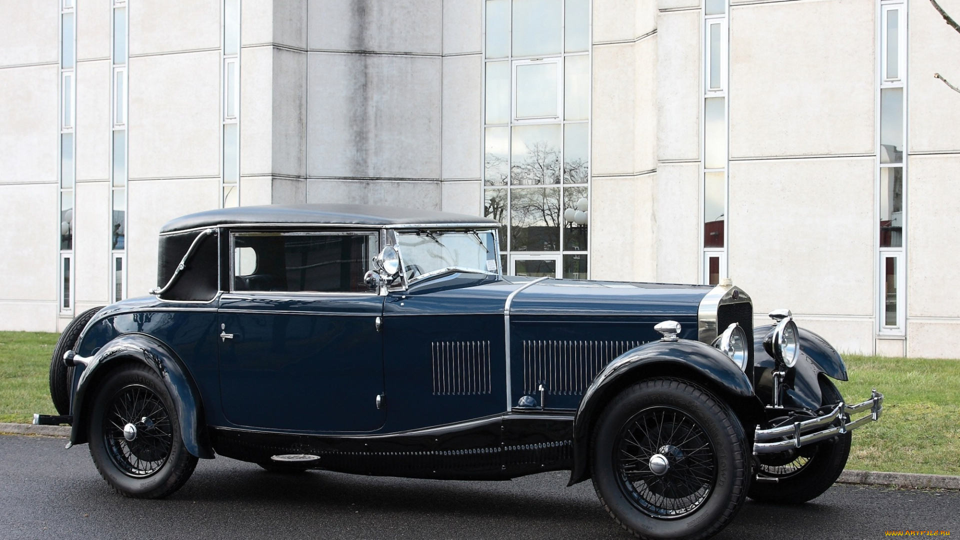 автомобили, классика, автомобиль, здание, трава, дорога