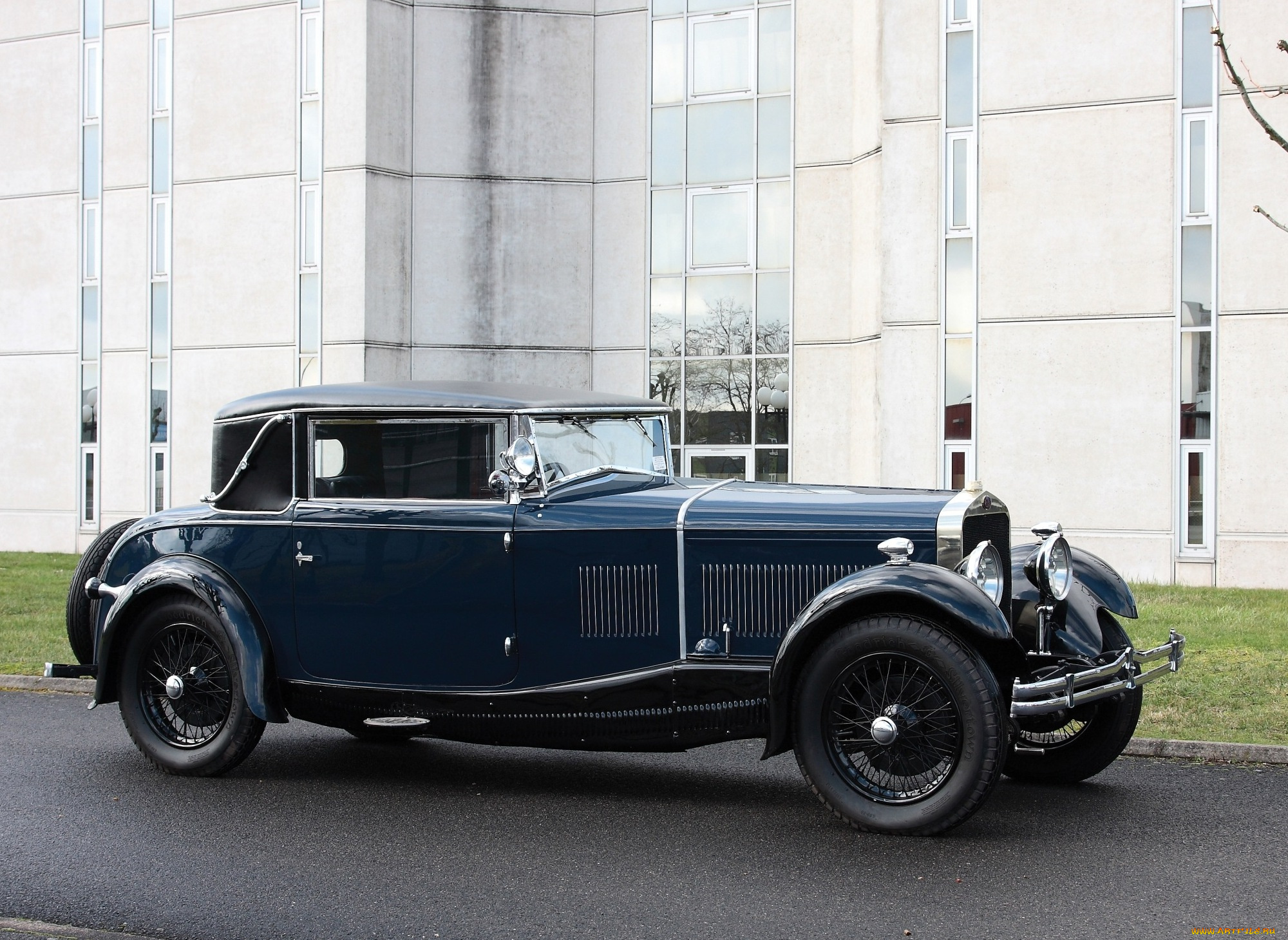 автомобили, классика, автомобиль, здание, трава, дорога