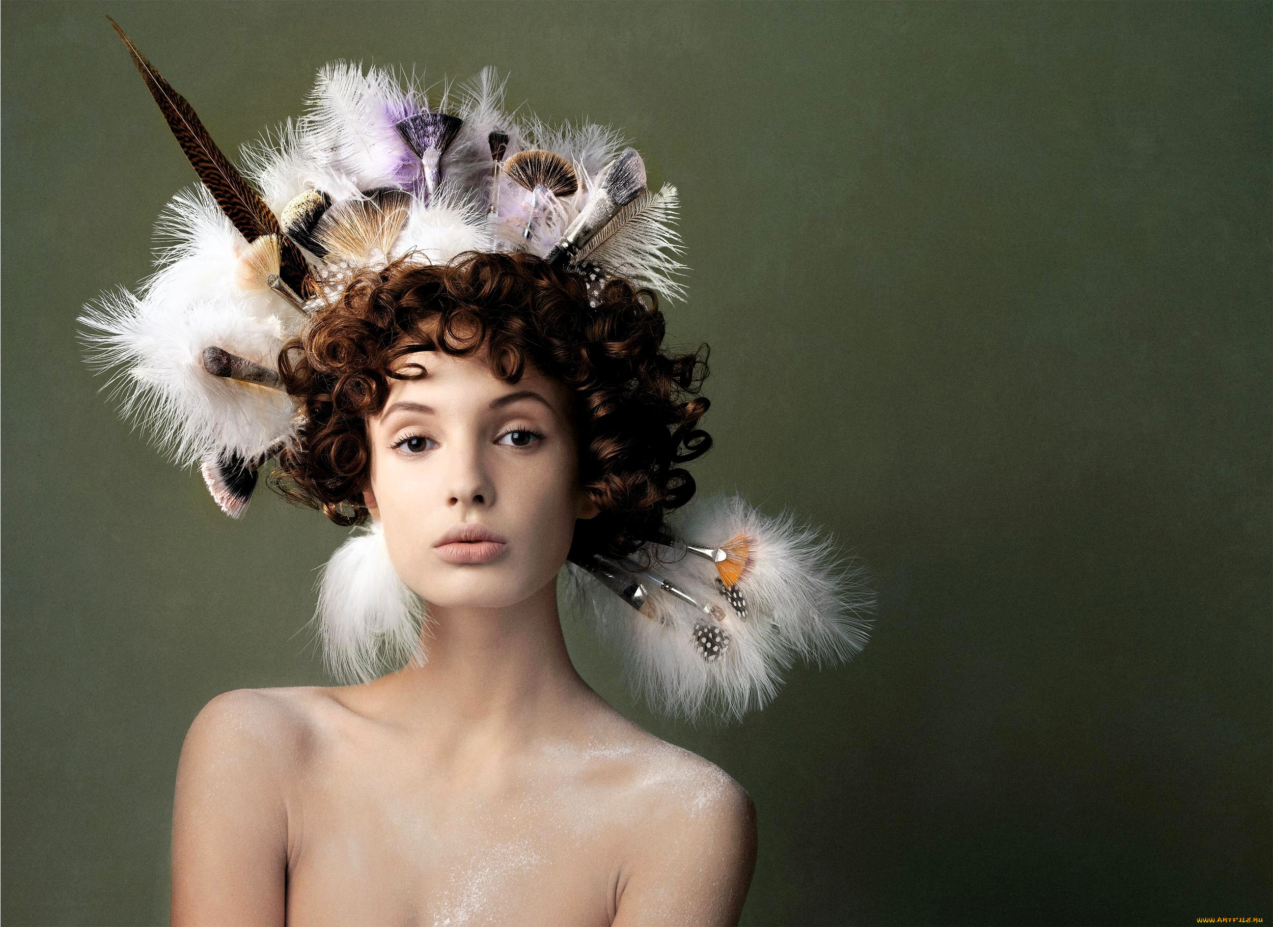 -Unsort, Креатив, девушки, unsort, креатив, прическа, кисти