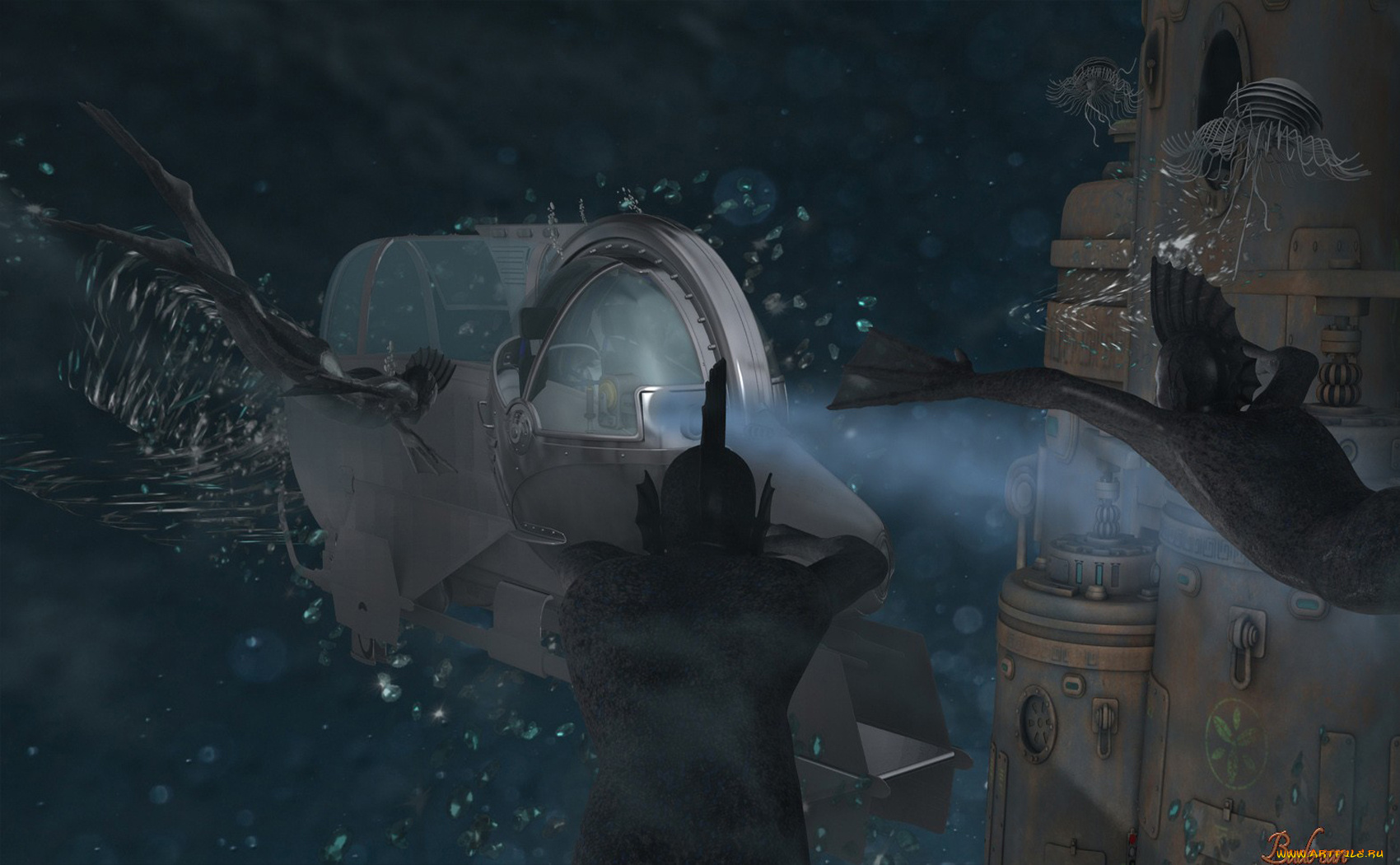 3д, графика, fantasy, фантазия, космический, корабль