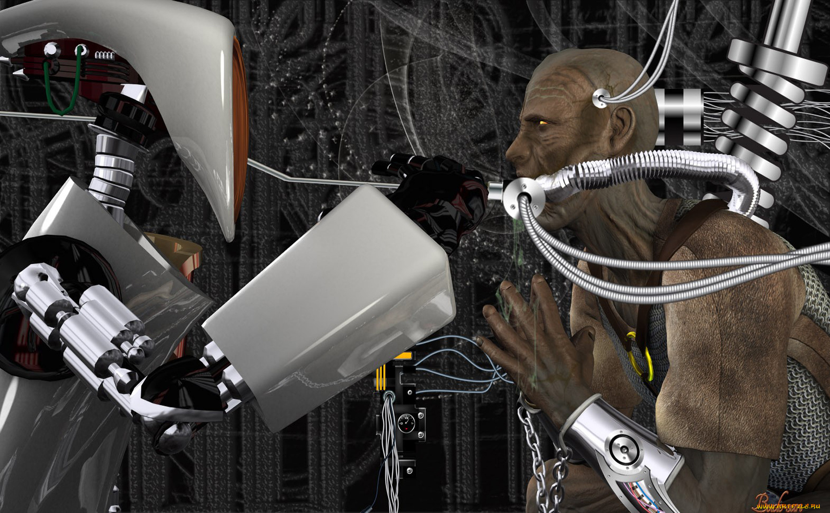 3д, графика, fantasy, фантазия, робот
