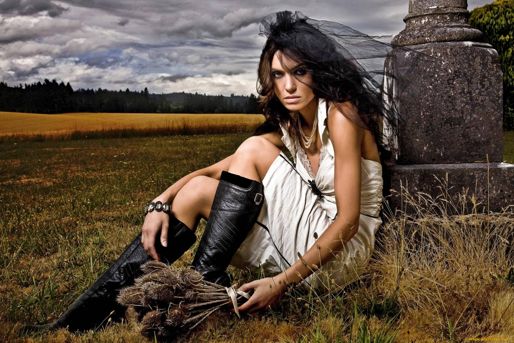 Amber, Prehn, девушки, , , колючки, сапоги, вуаль