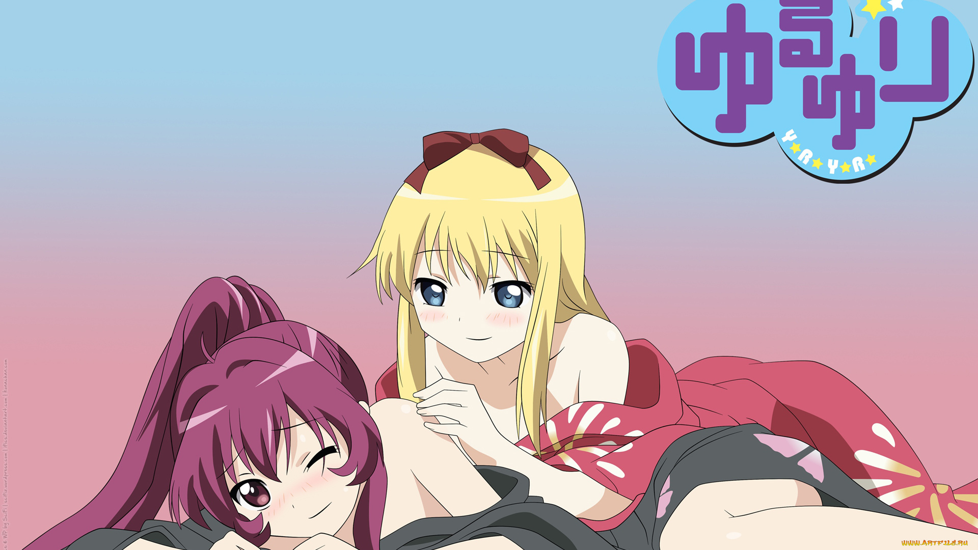 аниме, yuru, yuri, yuruyuri