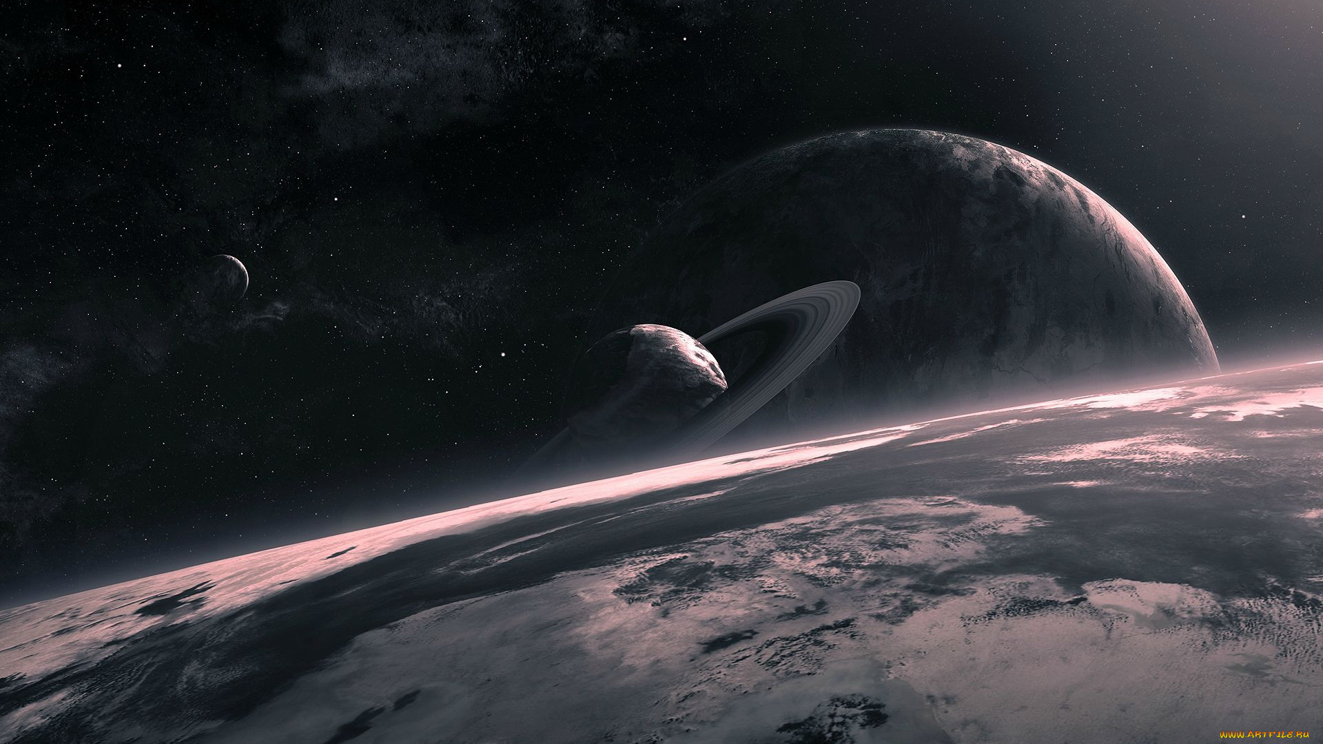 космос, арт, планеты