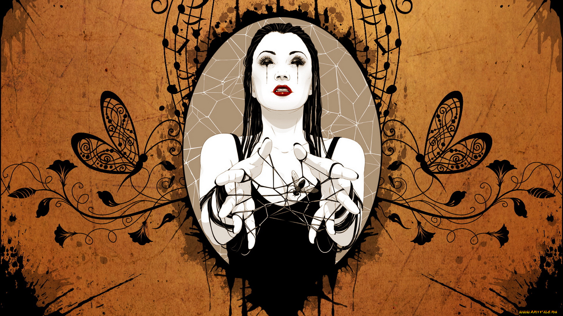 векторная, графика, нежить