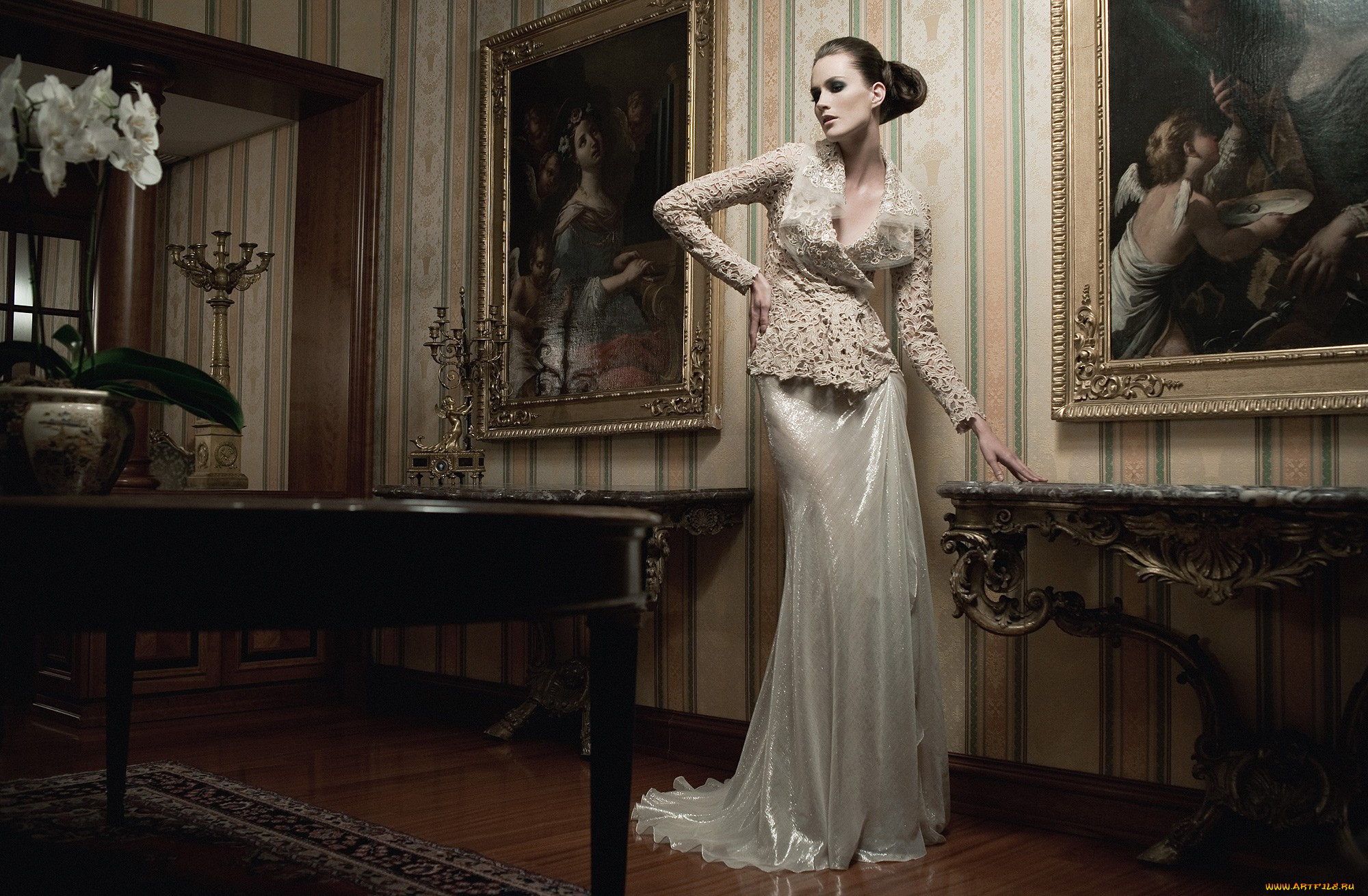 -Unsort, Брюнетки, Шатенки, девушки, unsort, брюнетки, шатенки, винтаж, ретро, платье