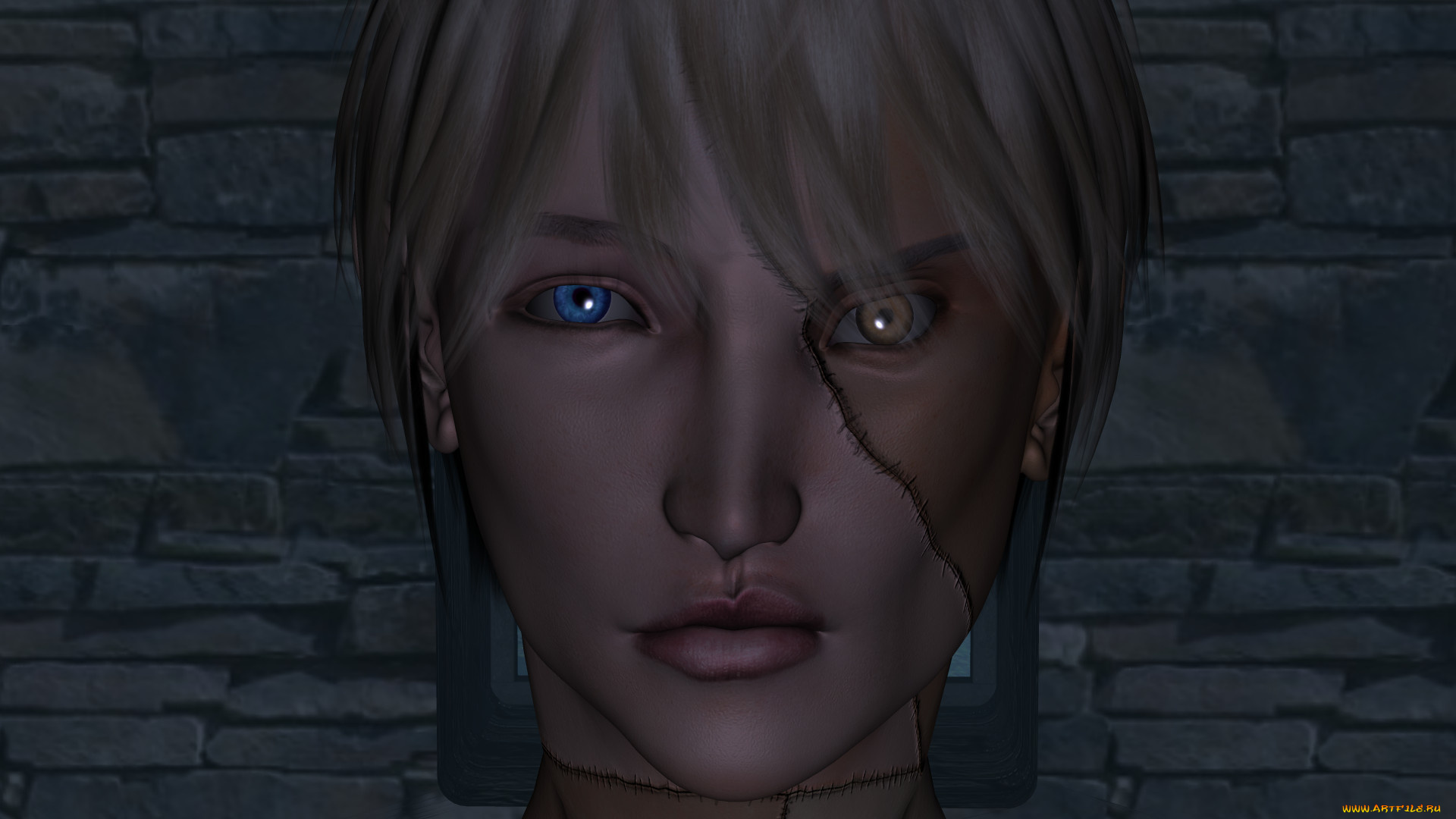 3д, графика, creatures, существа, лицо