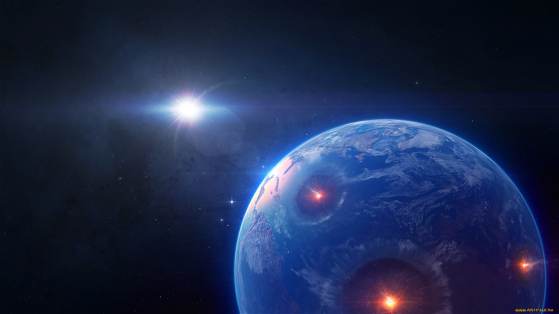 космос, арт, планеты