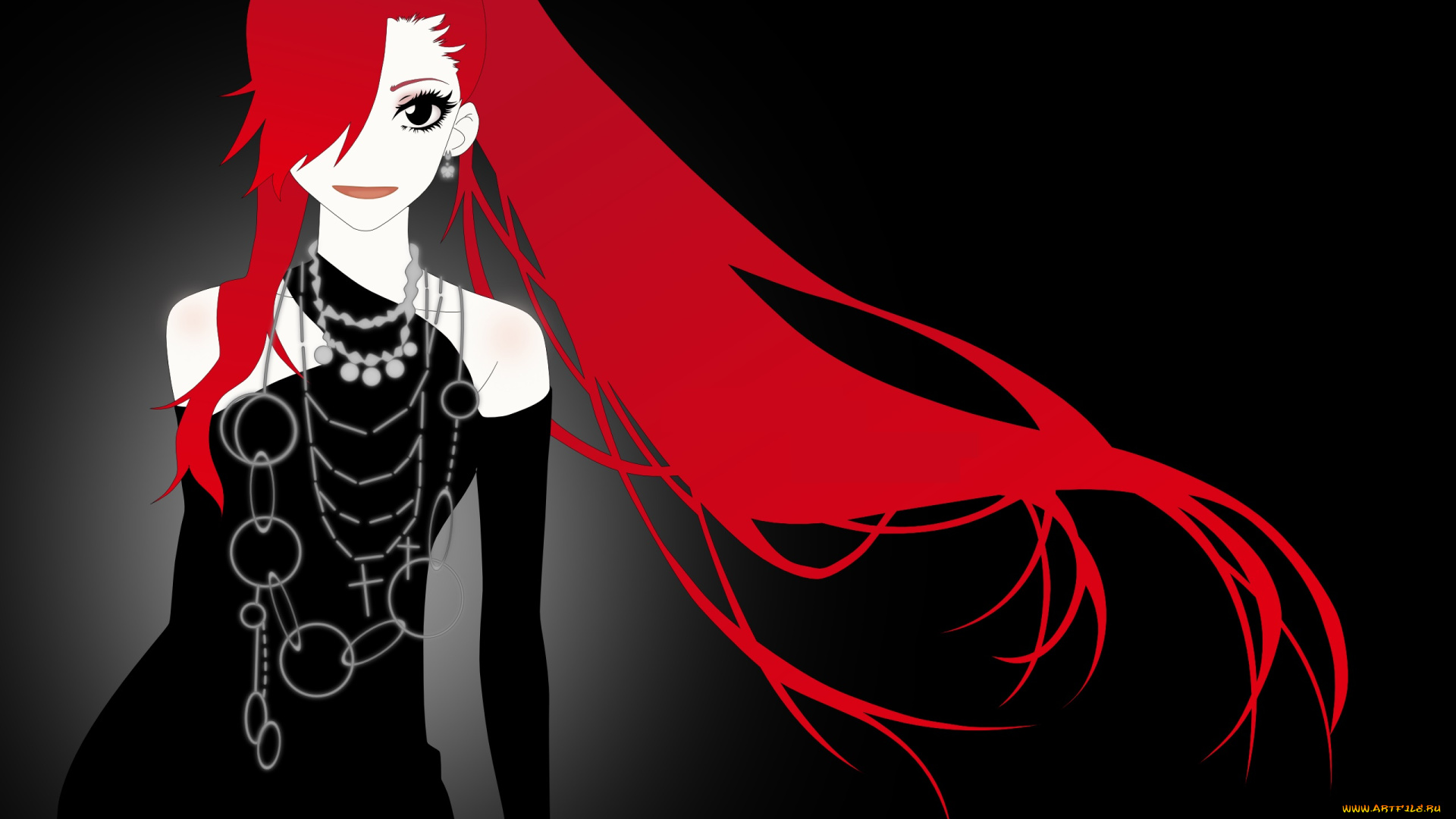 рисованные, люди, девушка, волосы