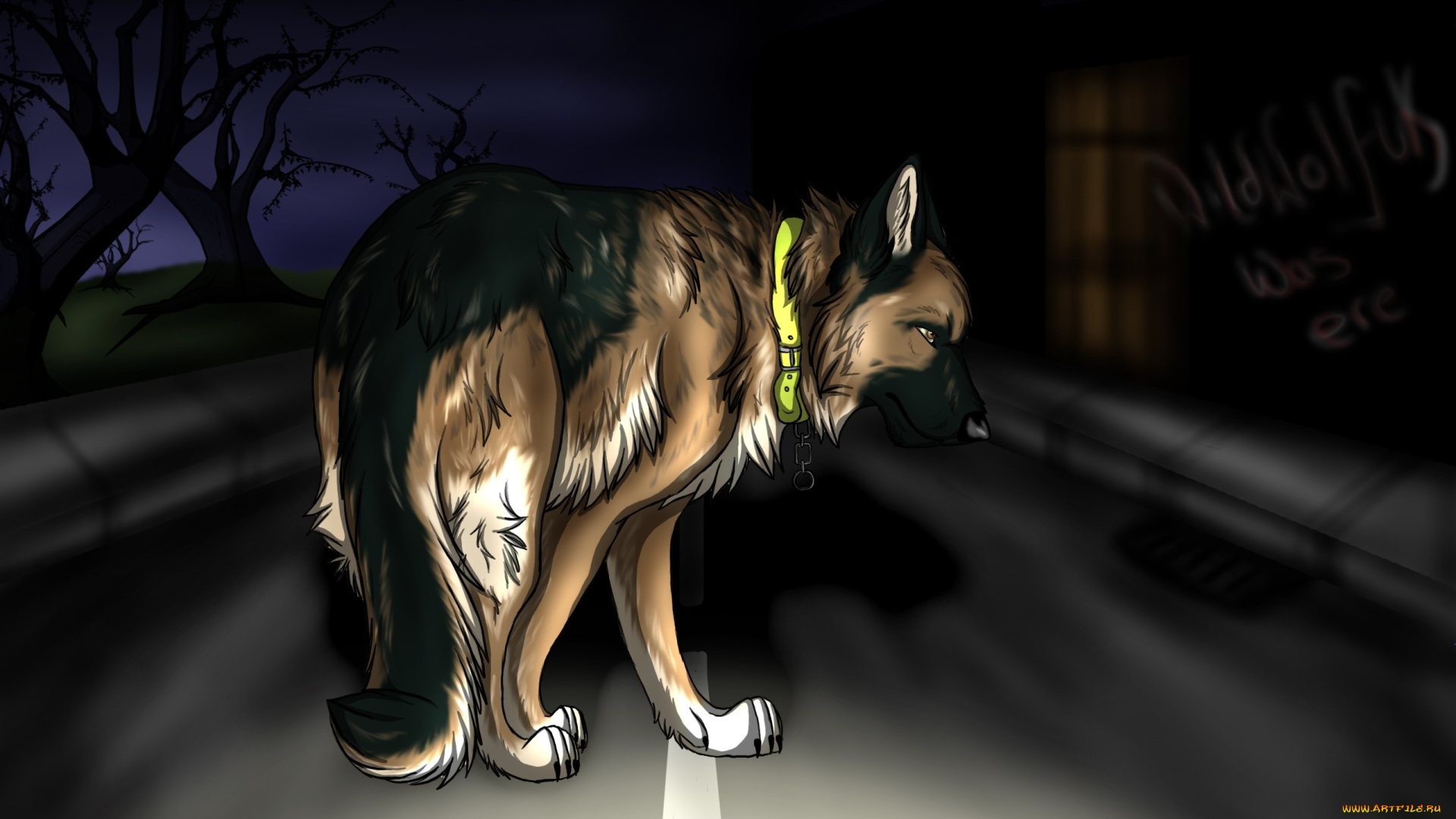 рисованные, животные, собаки, собака