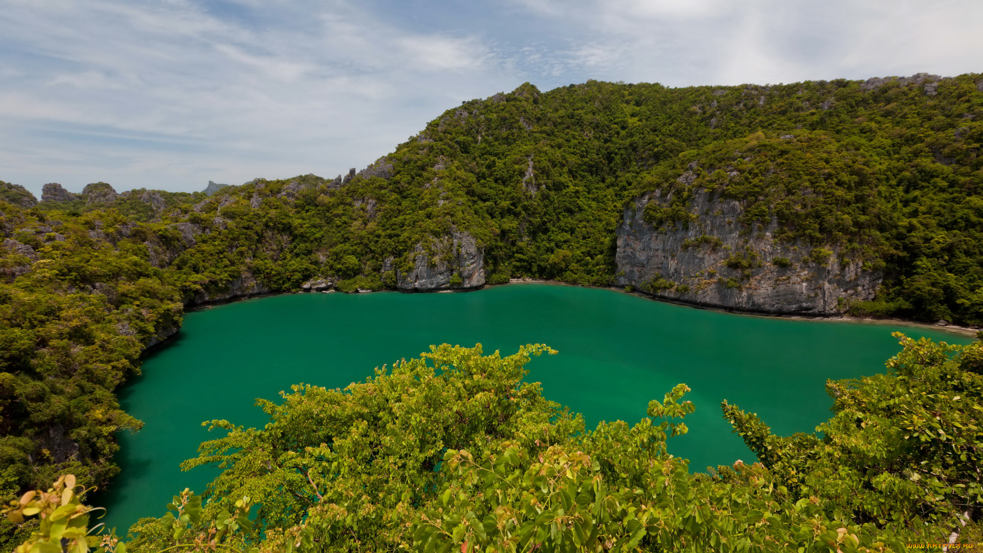таиланд, ko, samui, emerald, lake, природа, реки, озера, озеро, лес