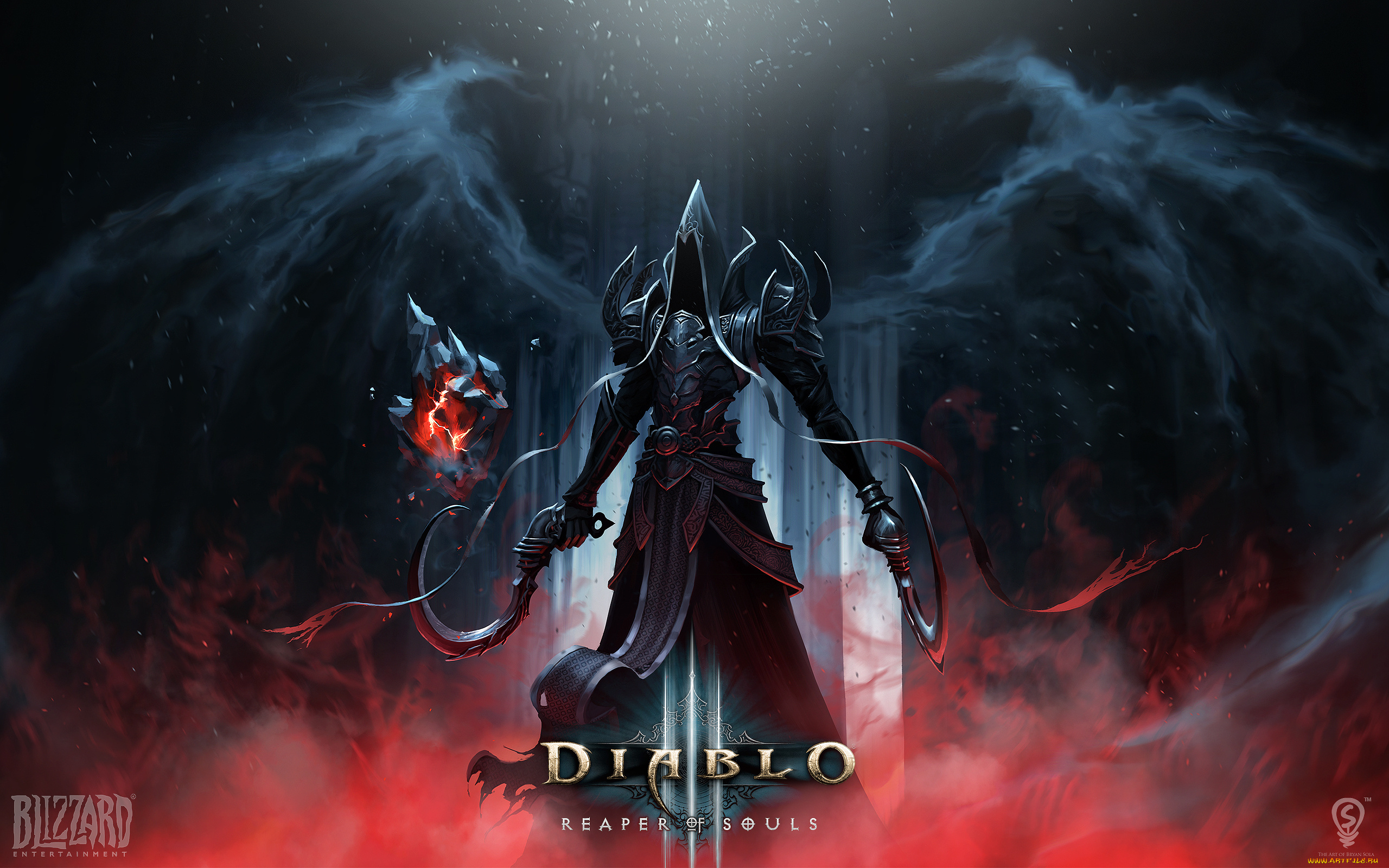 diablo, reaper, of, souls, видео, игры, iii, свет, доспехи, крылья, серпы, ангел, angel, death, malthael