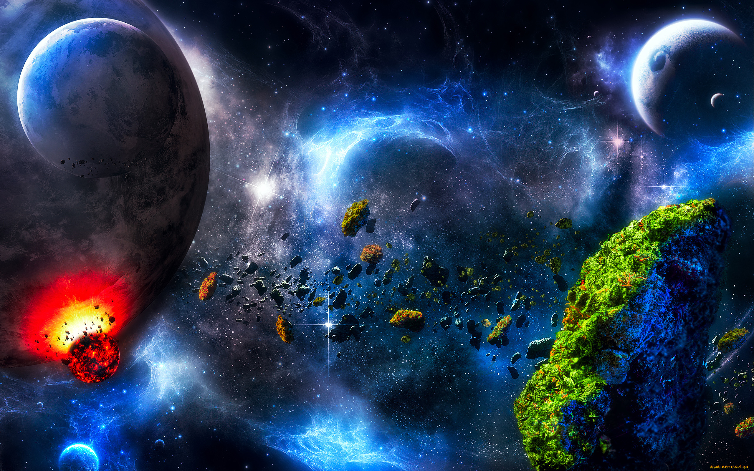космос, арт, планета