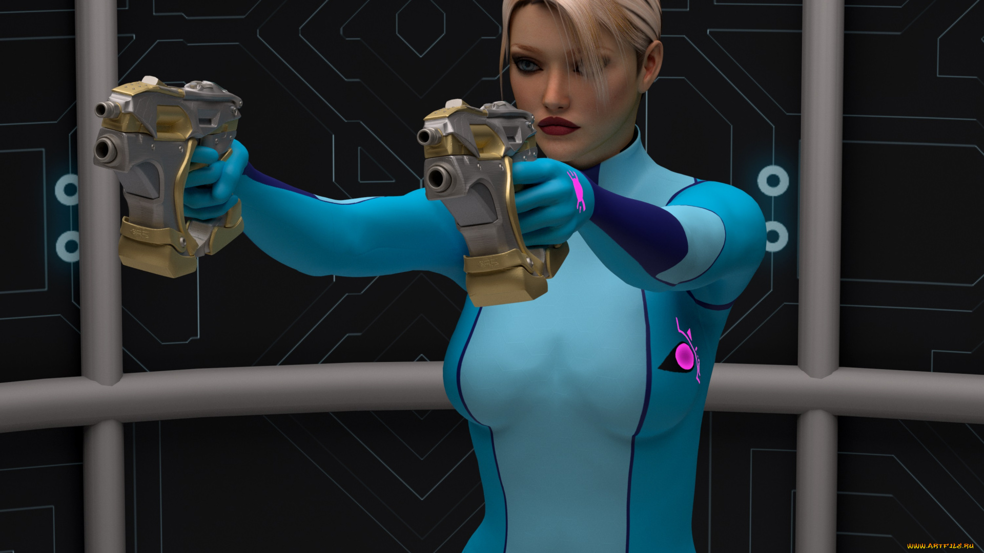 3д, графика, фантазия, , fantasy, оружия, фон, взгляд, девушка