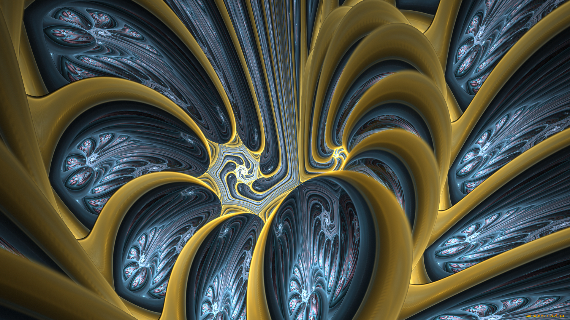 3д, графика, фракталы, , fractal, фон, цвета, узор