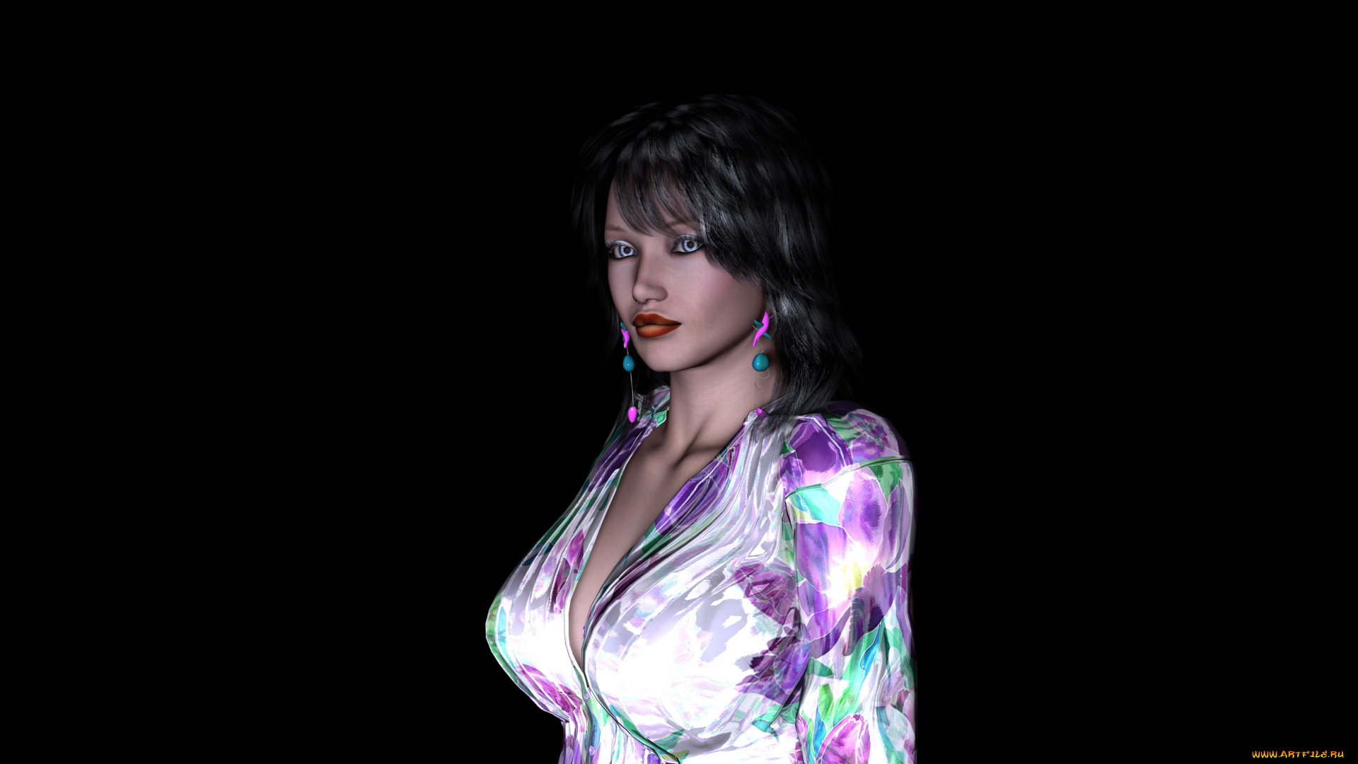 3д, графика, люди, , people, девушка, взгляд, фон