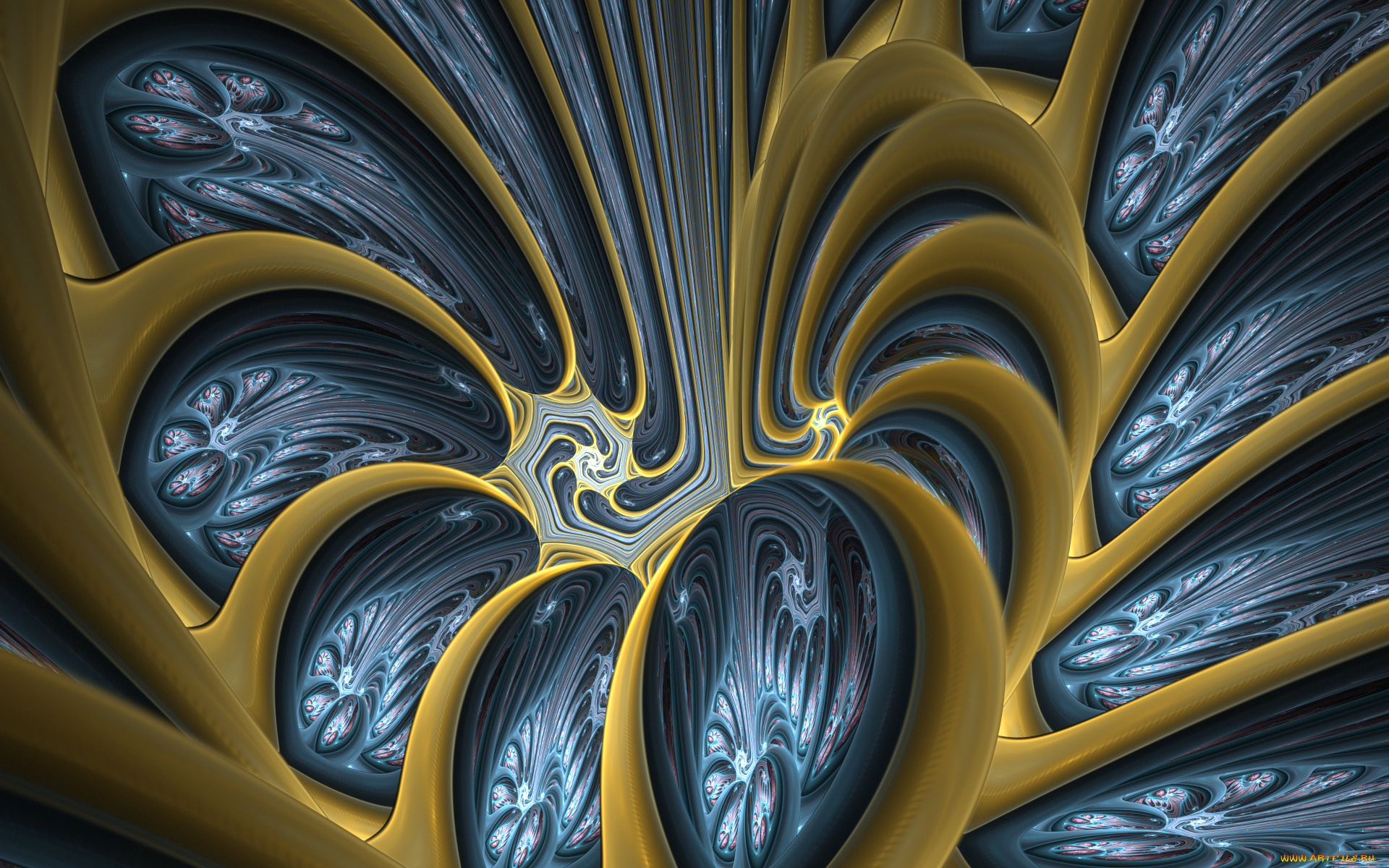 3д, графика, фракталы, , fractal, фон, цвета, узор