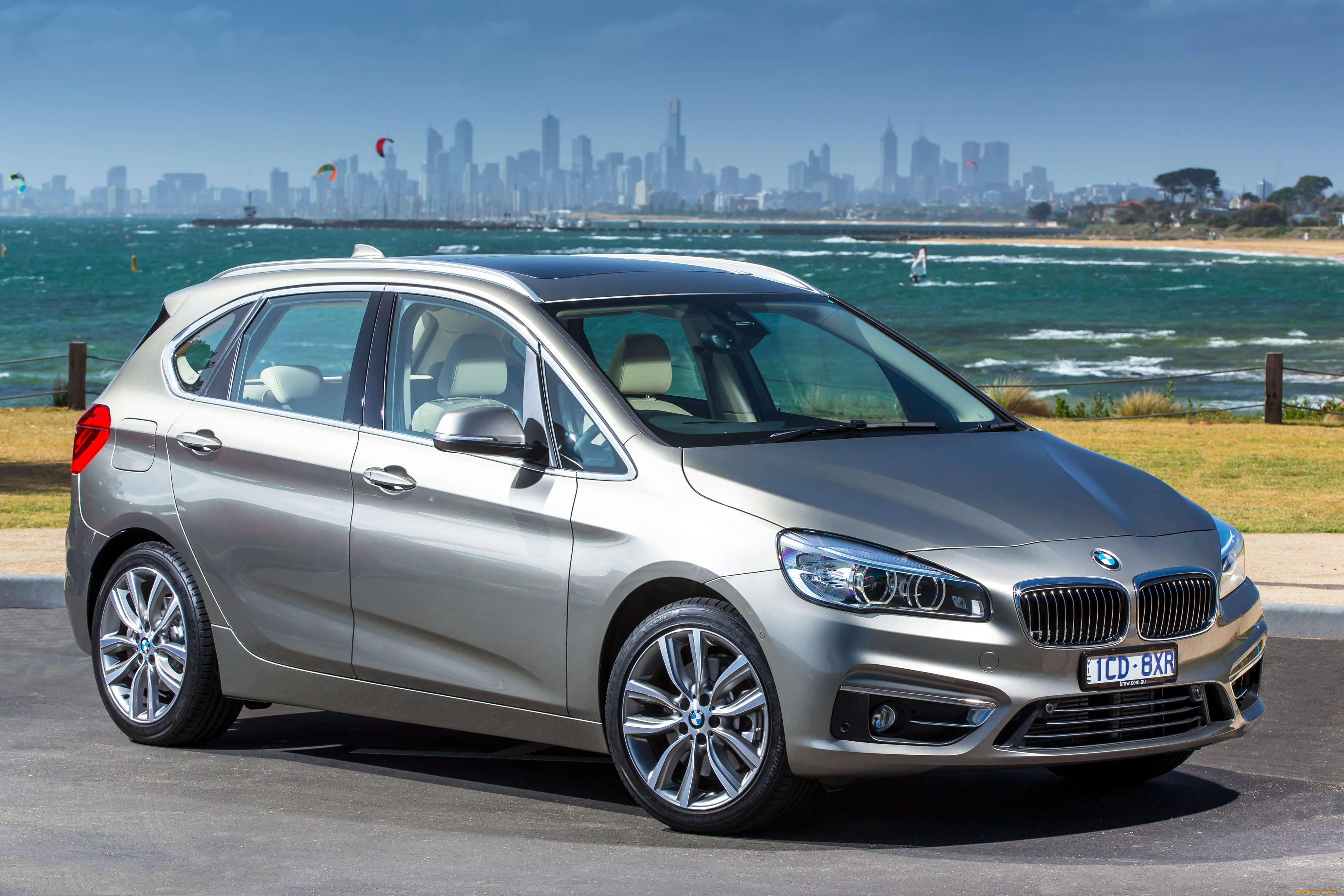 автомобили, bmw, 225i, серый, 2014г, f45, au-spec, line, luxury, tourer, active