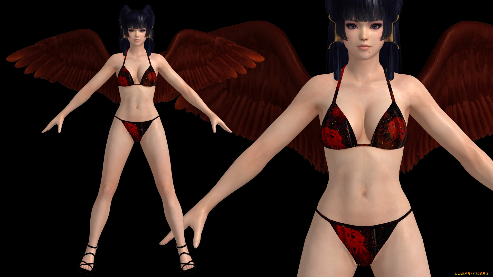 3д, графика, ангел, , angel, крылья, фон, взгляд, девушка