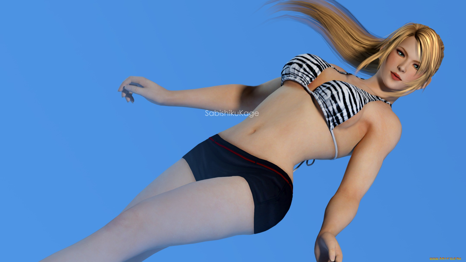 3д, графика, аниме, , anime, фон, взгляд, девушка