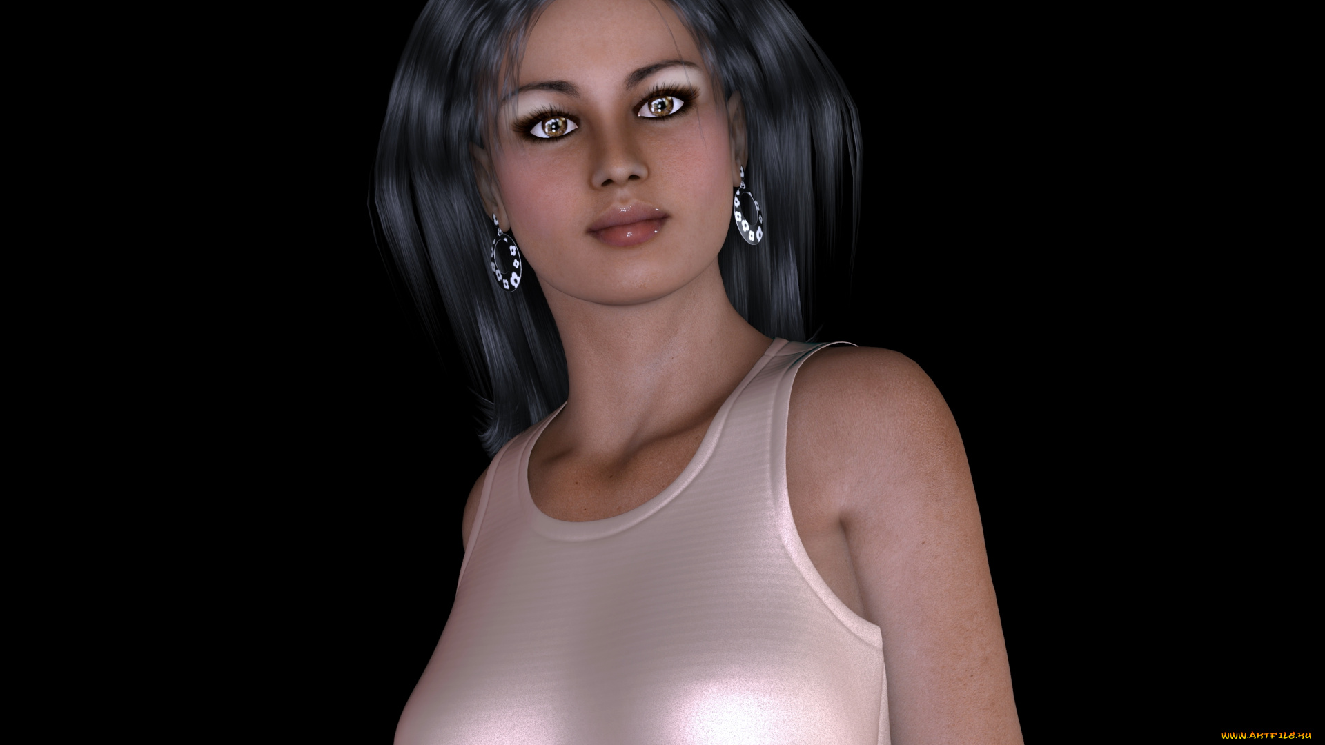 3д, графика, люди, , people, взгляд, девушка, фон