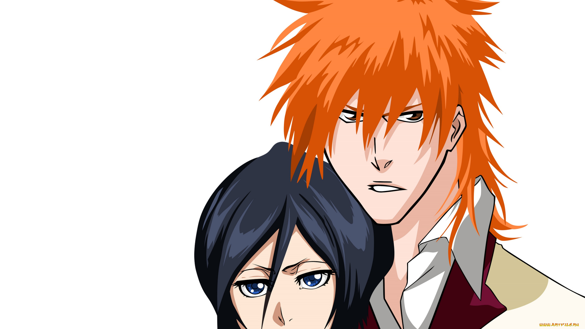 аниме, bleach, рукия, блич, арт, ичиго