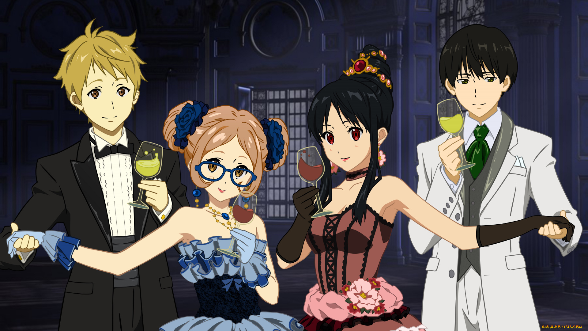 аниме, kyoukai, no, kanata, арт, парни, девушки