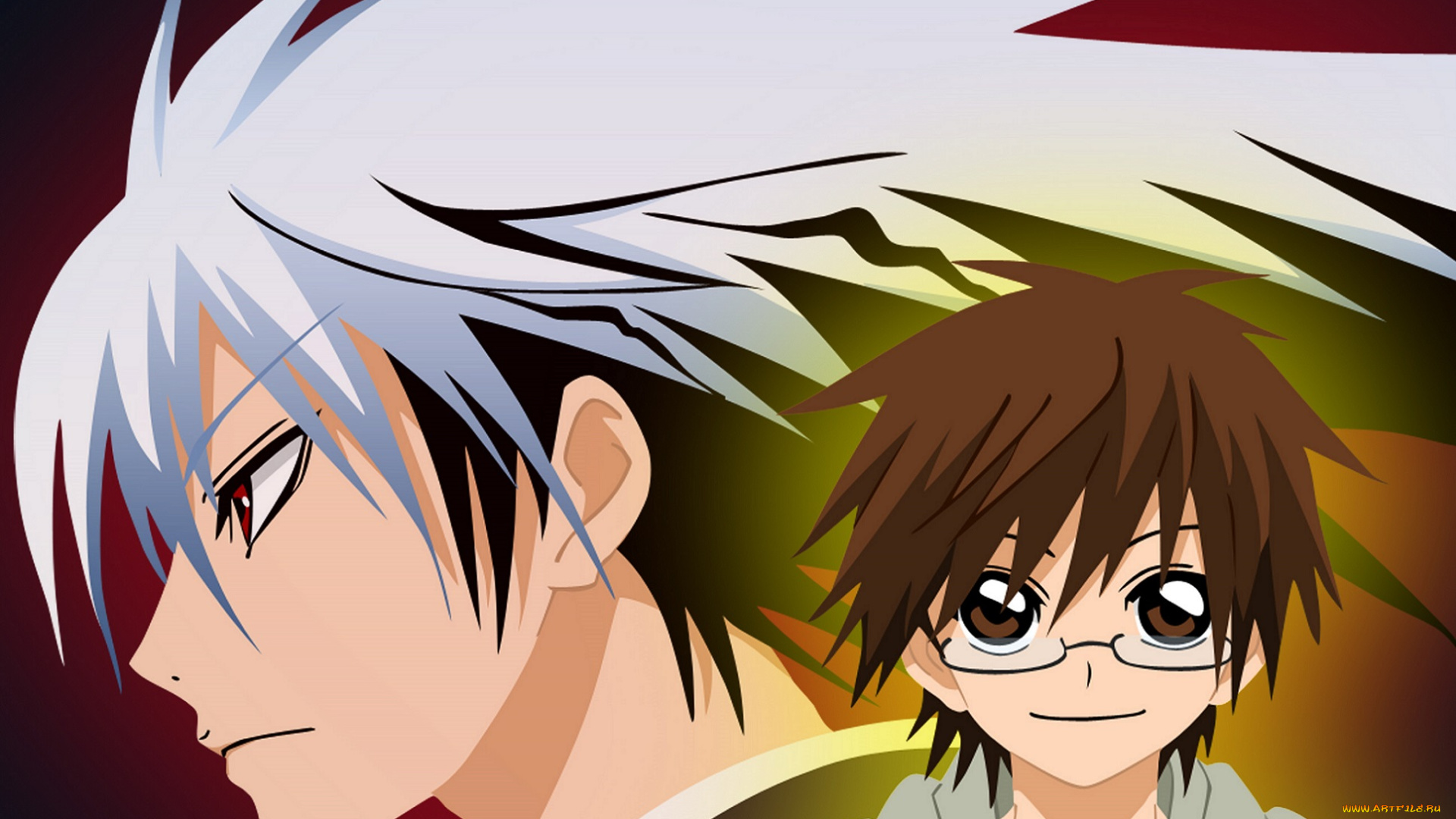 аниме, nurarihyon, no, mago, арт, парни