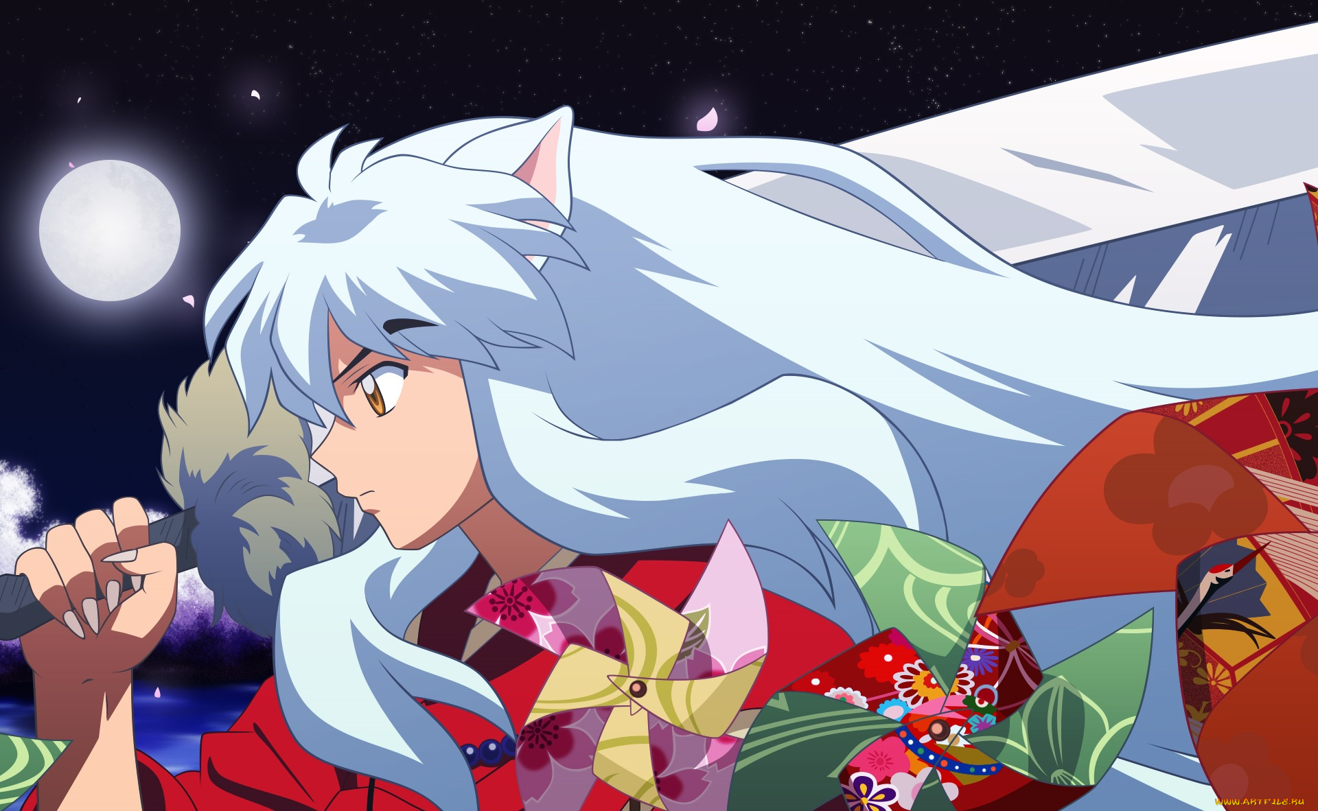 аниме, inuyasha, полу-демон, меч, тессайга, инуяша, парень