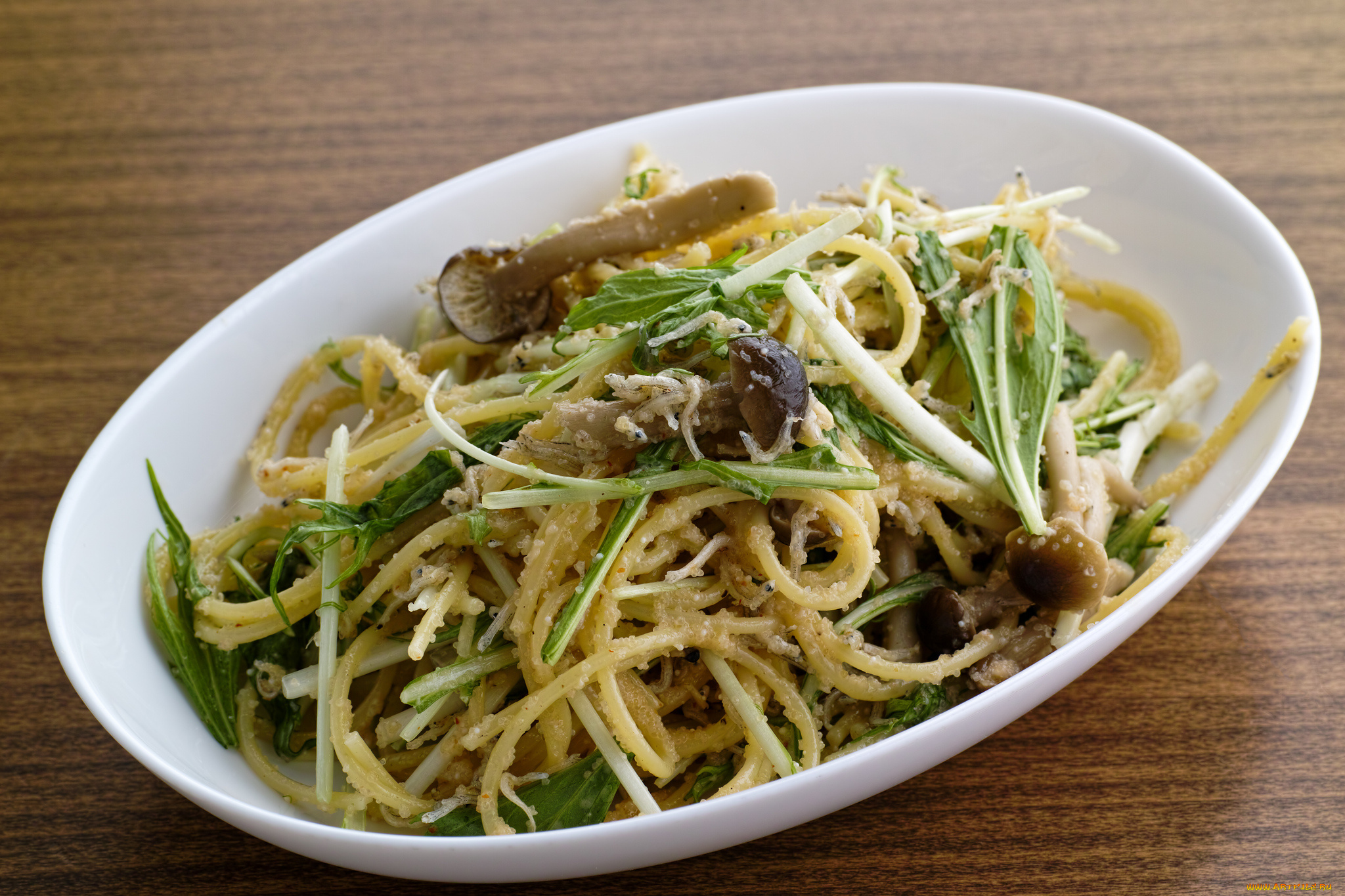 еда, салаты, , закуски, макароны, грибы, зелень