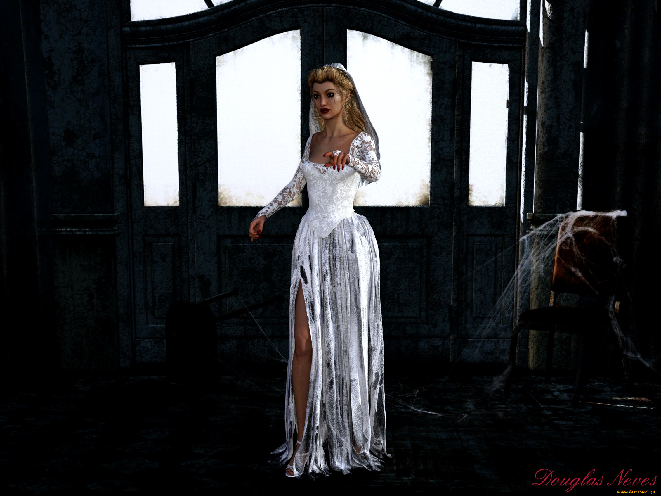 3д, графика, люди, , people, девушка, взгляд, фон