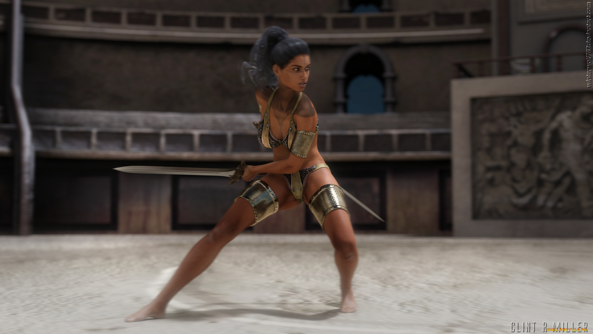 3д, графика, фантазия, , fantasy, фон, взгляд, девушка