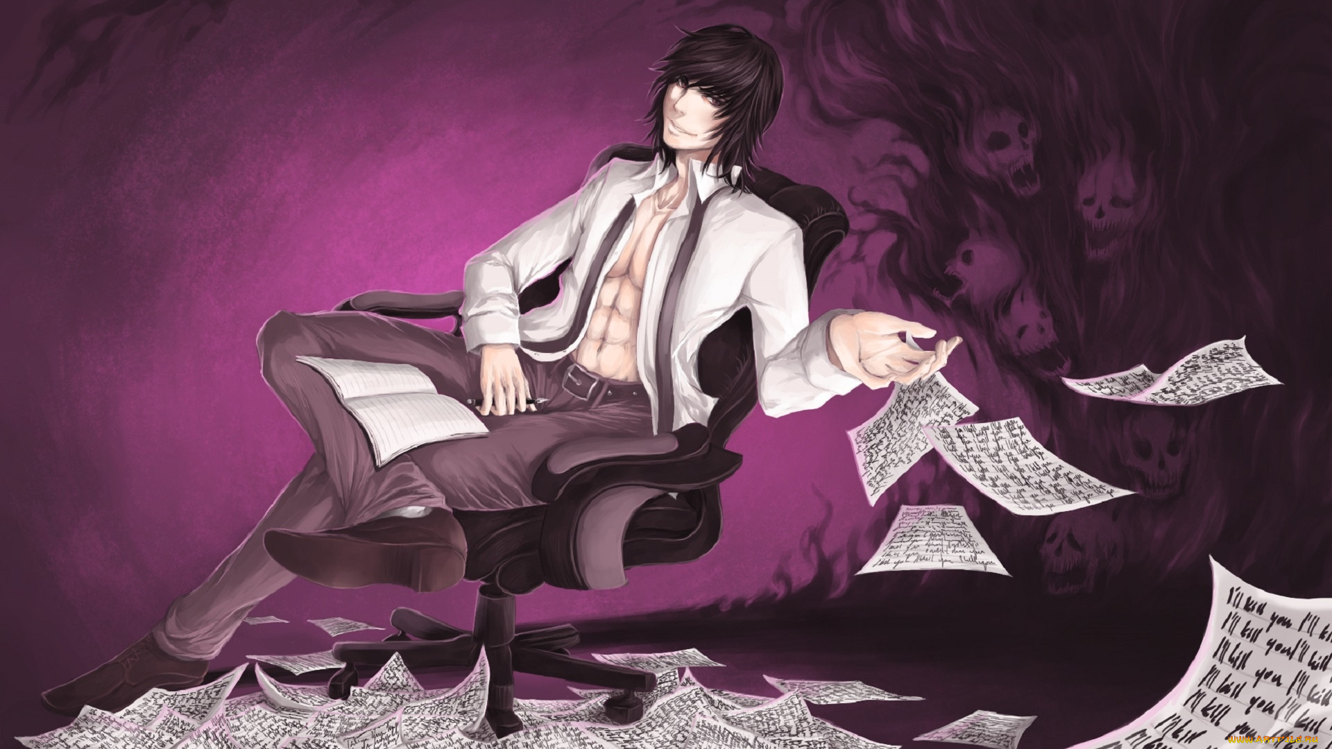 аниме, death, note, mikami, teru