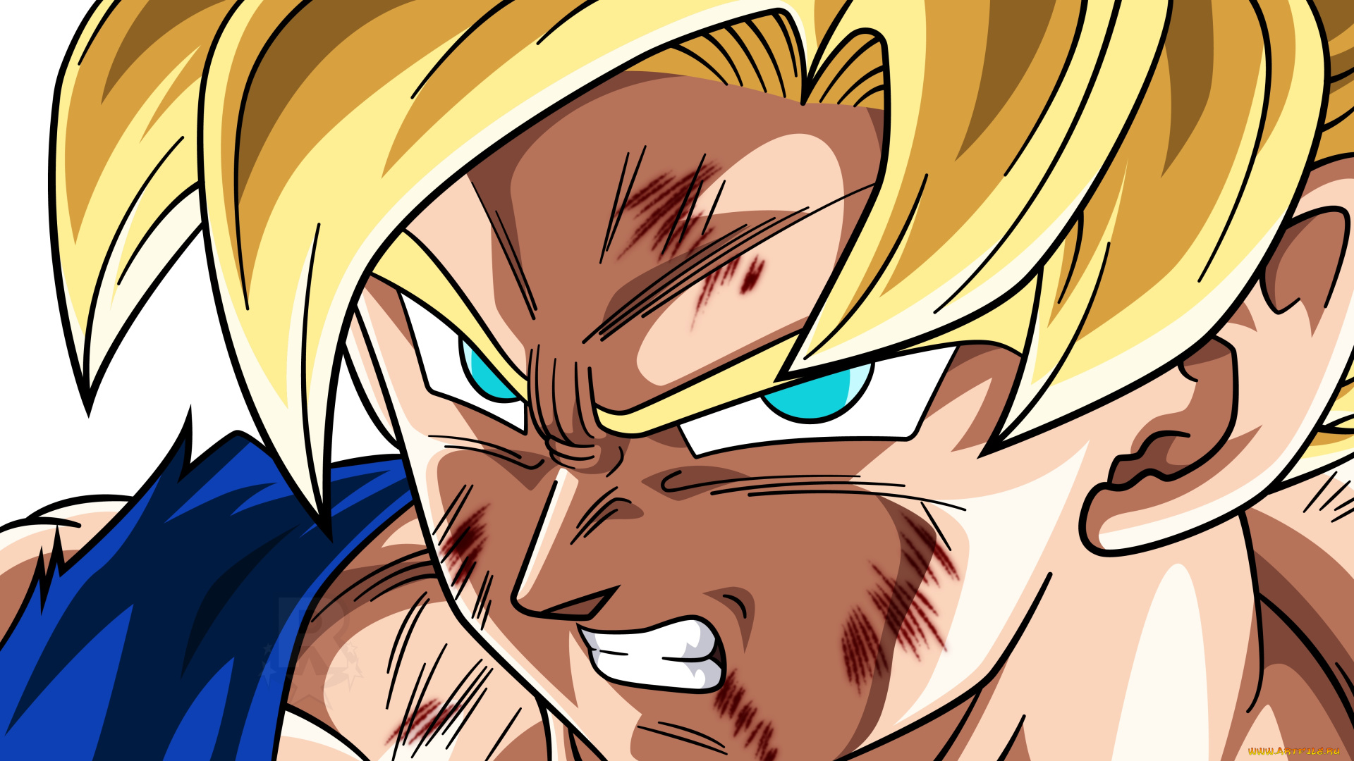 аниме, dragon, ball, фон, взгляд, парень