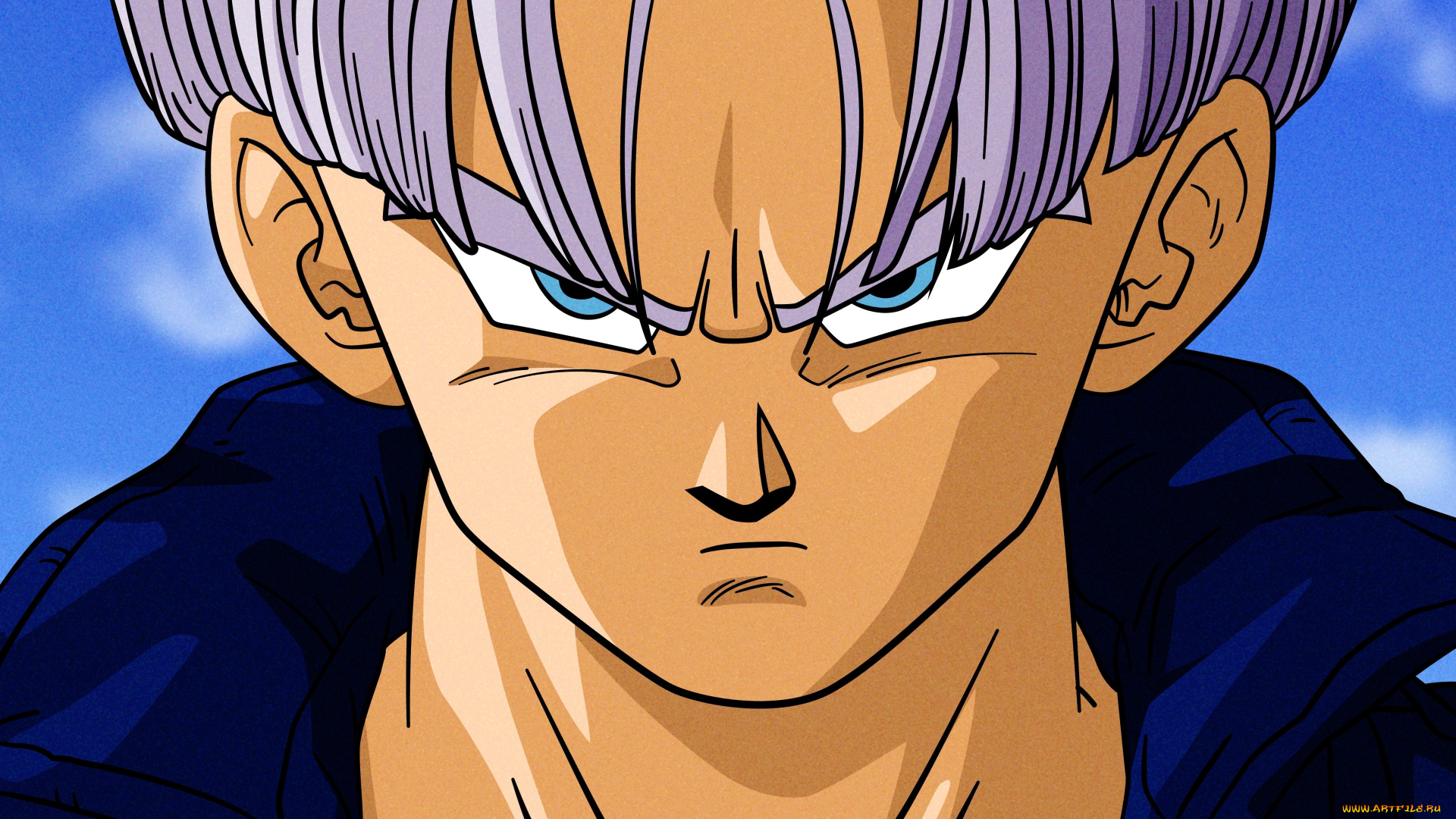 аниме, dragon, ball, фон, взгляд, парень