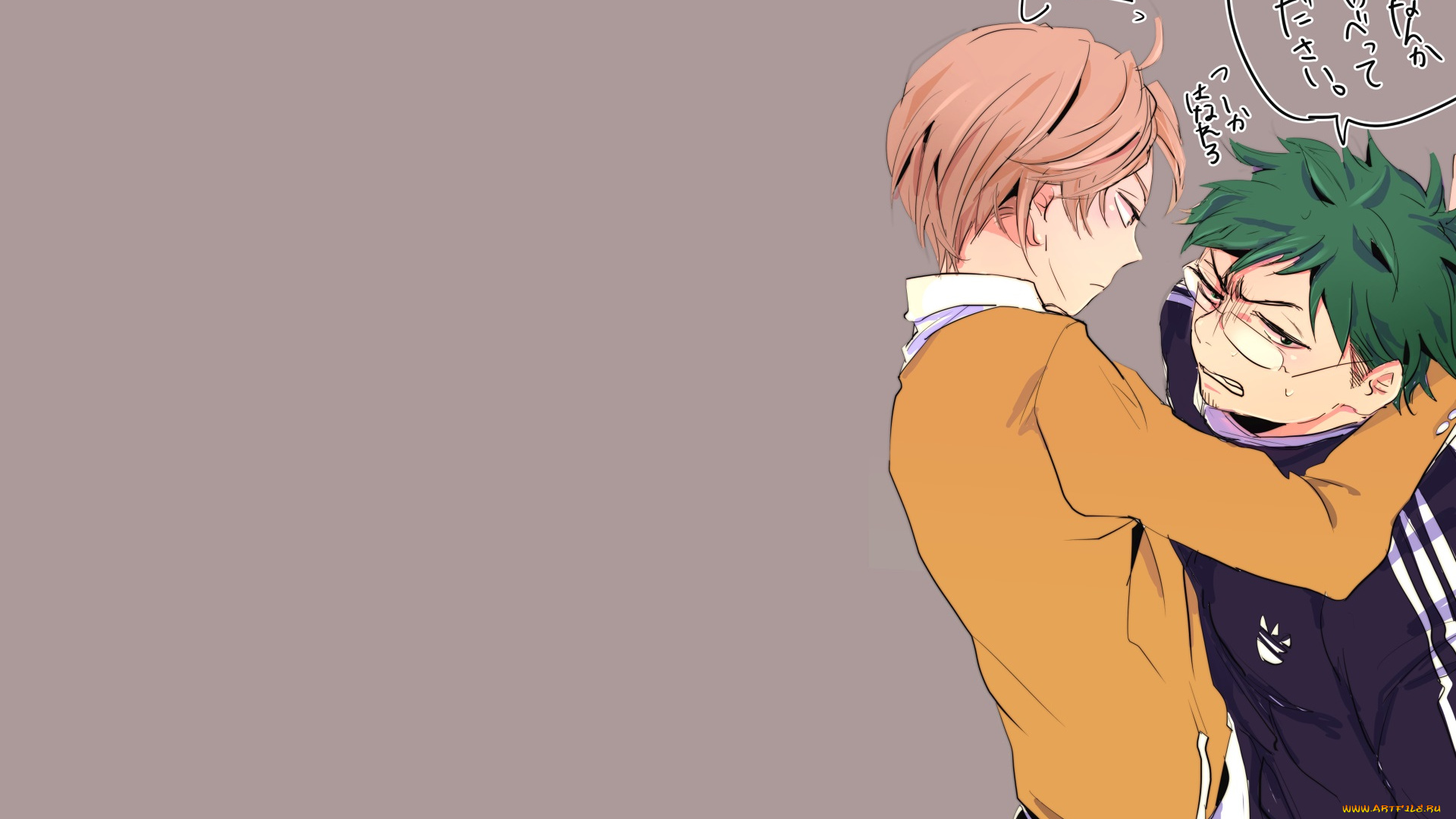 аниме, gekkan, shoujo, nozaki-kun, двое