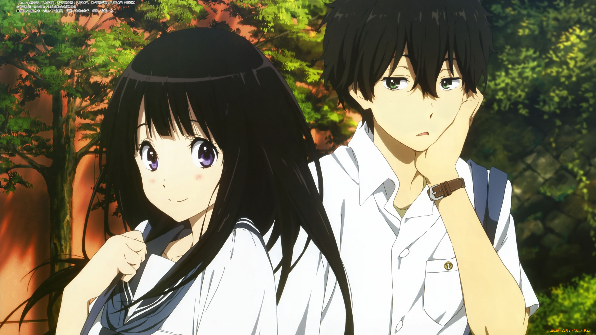 аниме, hyouka, персонажи, школьники