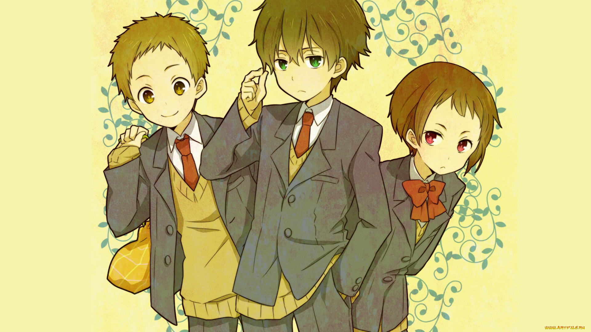 аниме, hyouka, персонажи, школьники