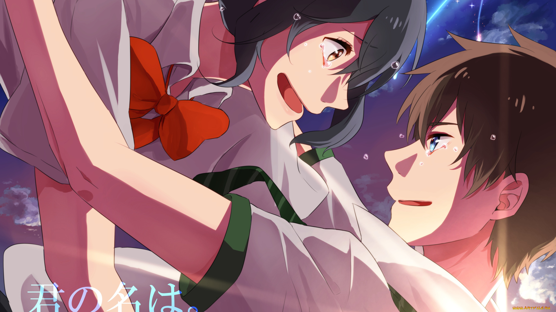 аниме, kimi, no, na, wa, персонажи