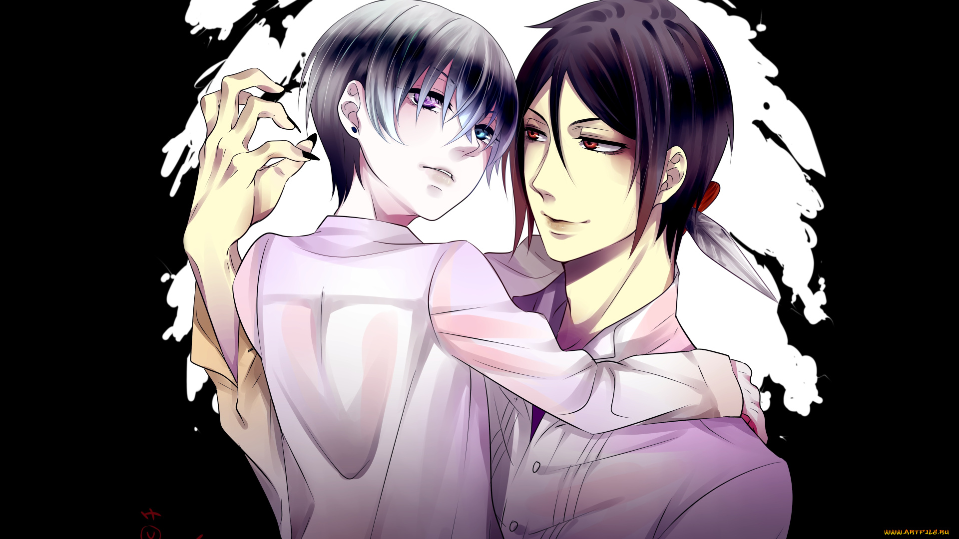 аниме, kuroshitsuji, себастьян, сиэль