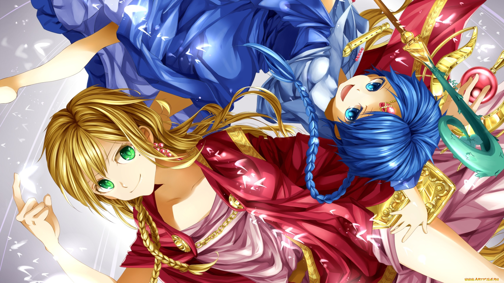 аниме, magi, the, labyrinth, of, magic, дети